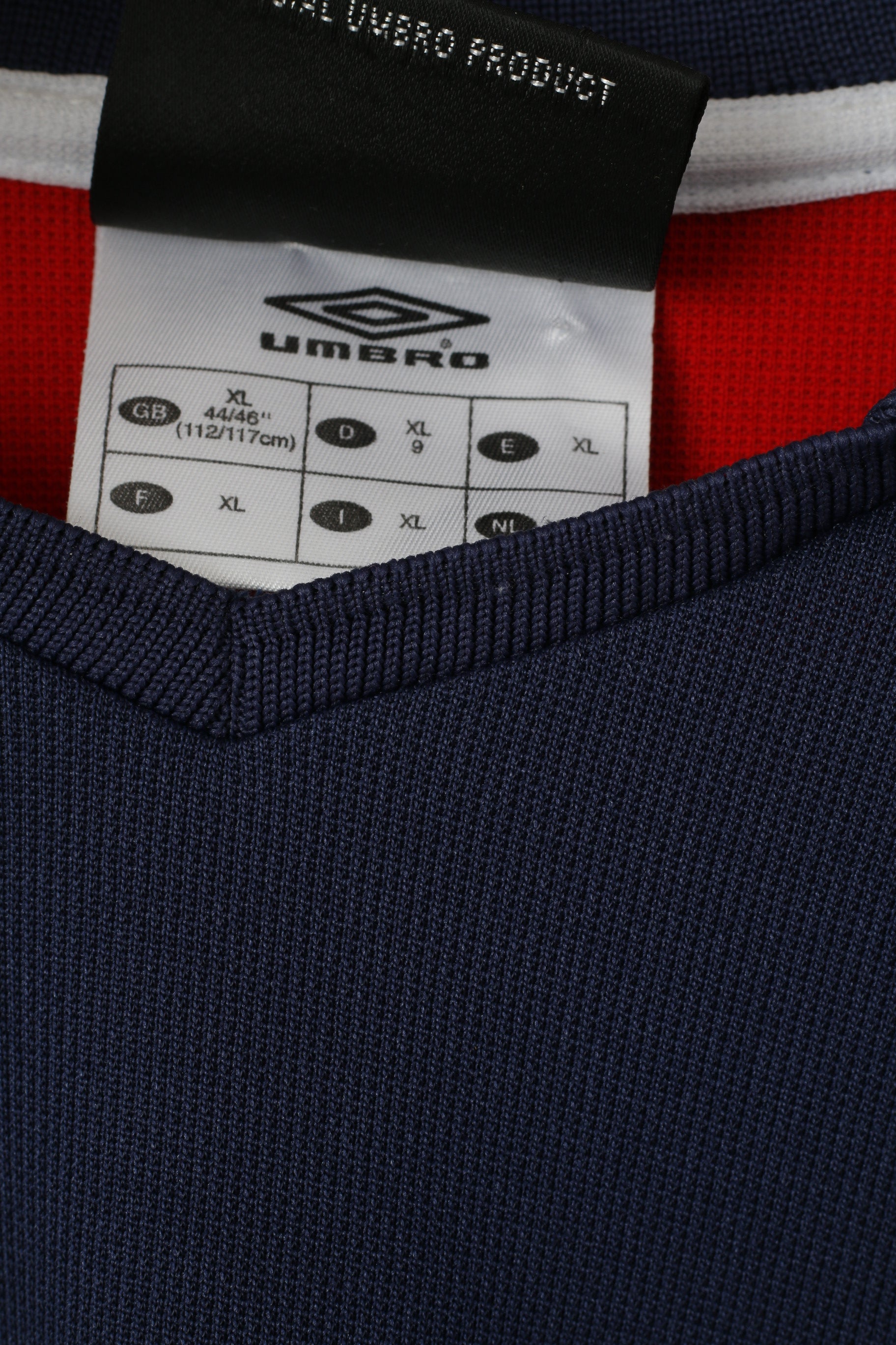 Polo Umbro da uomo XL Navy Maglia nazionale di calcio inglese Top sportivo