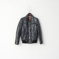 FRIEDA &amp; FREDDIES Veste femme 36 S noire matelassée en nylon brillant avec fermeture éclair