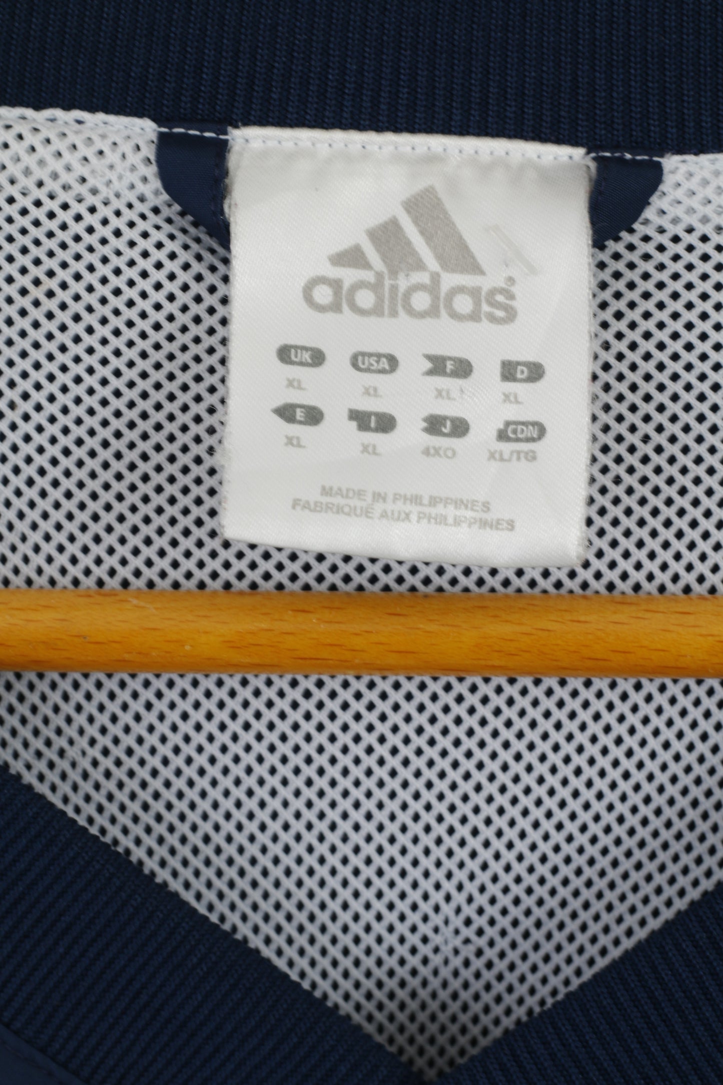 Adidas Giacca pullover XL da uomo Sterling Lady Rangers Blu con scollo a V Top sportivo