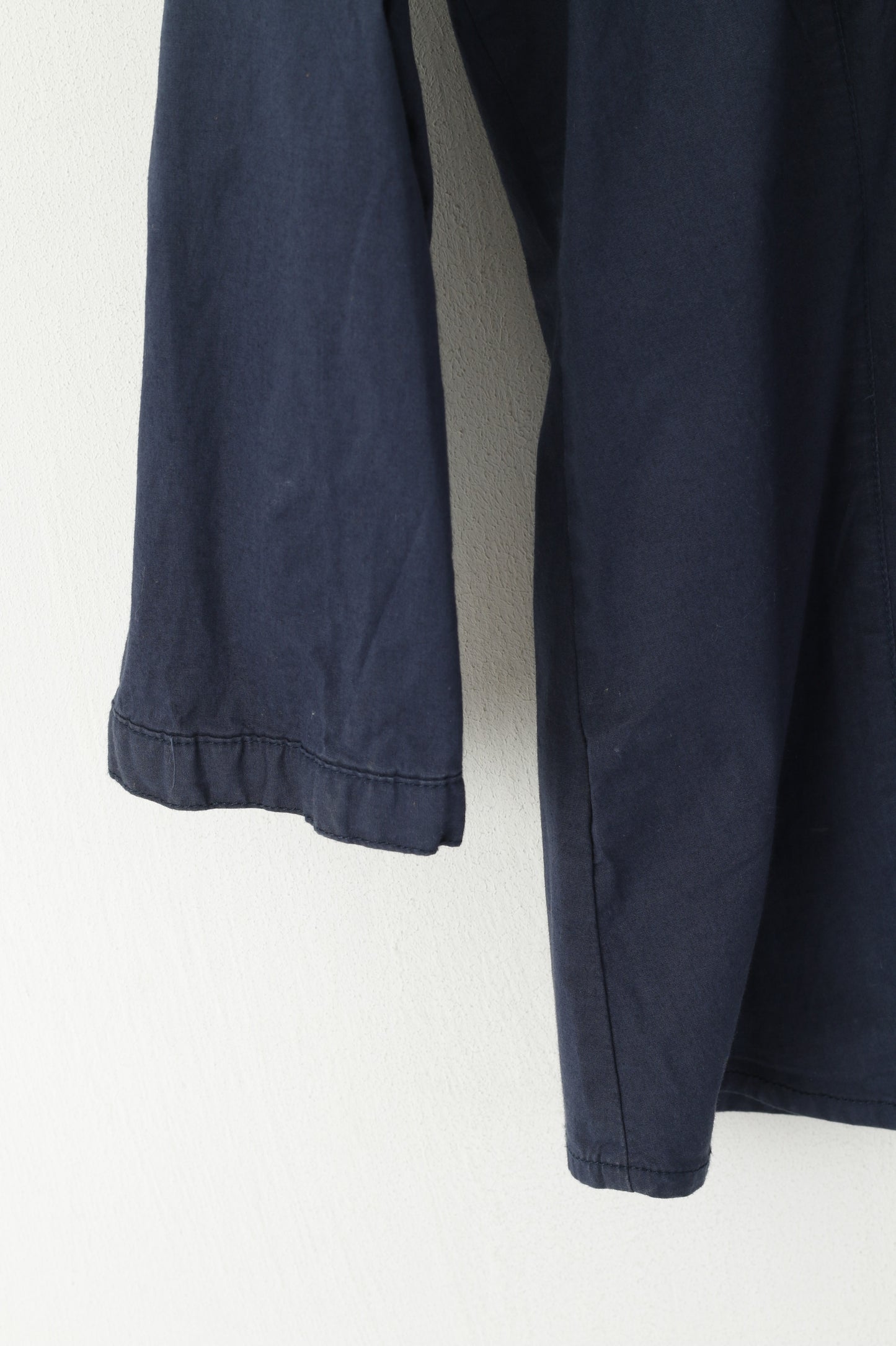 Gaastra Camicia casual da donna L Top in cotone blu scuro con maniche a 7/8 da regata per forniture nautiche