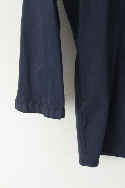 Gaastra Camicia casual da donna L Top in cotone blu scuro con maniche a 7/8 da regata per forniture nautiche