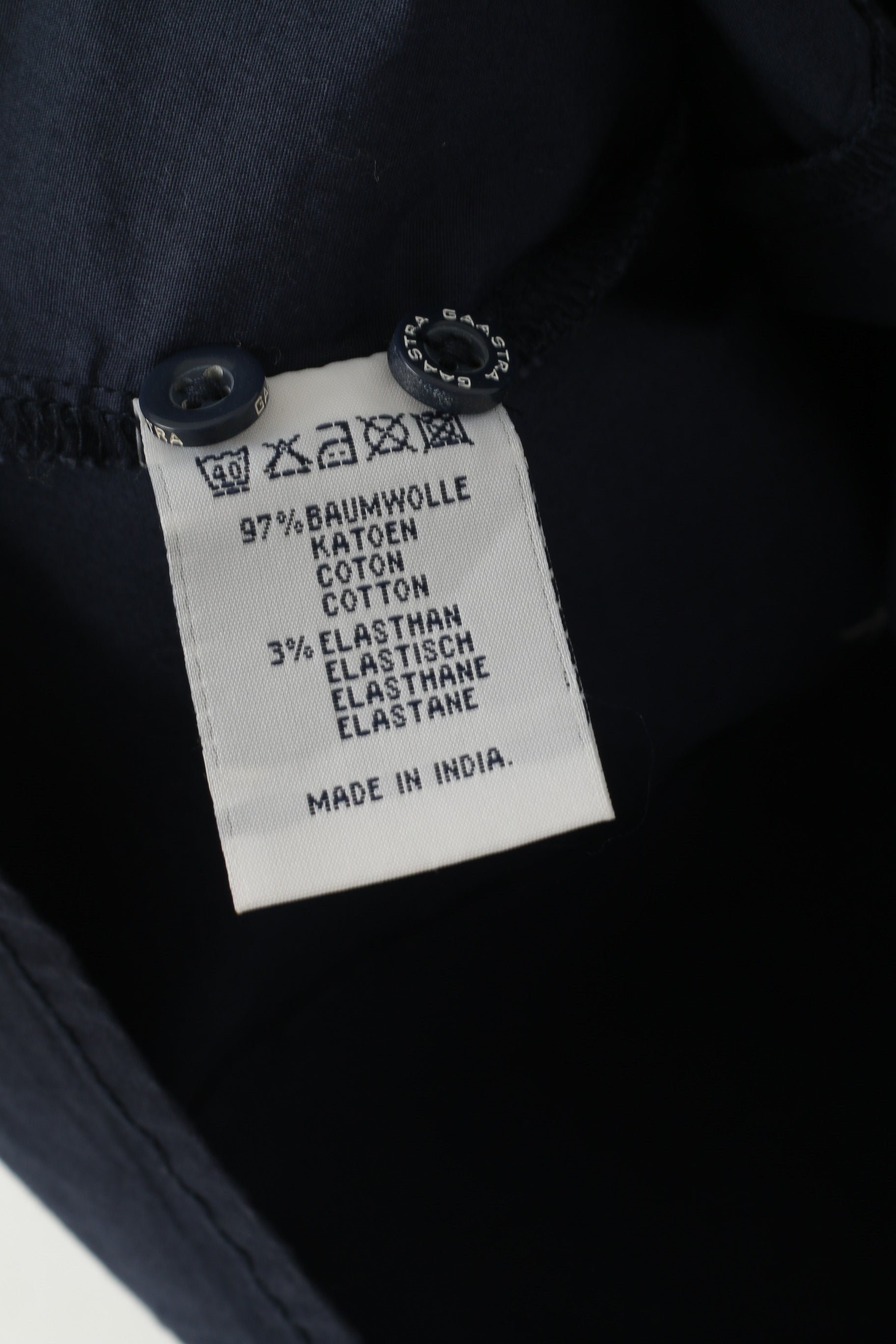 Gaastra Women L Casual Shirt Navy Cotton 7/8 Sleeve Regatta Nautical Supplies Top