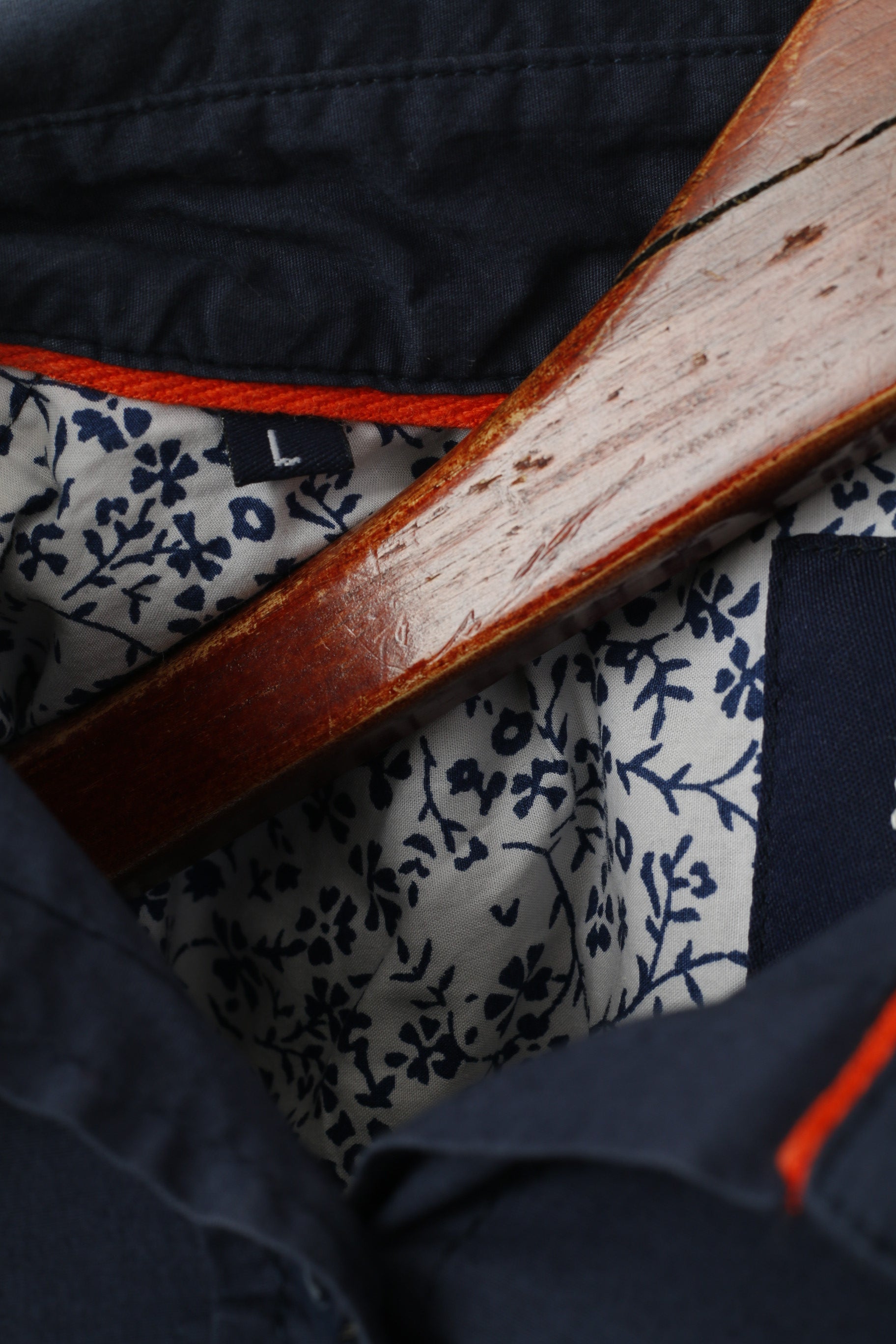 Gaastra Women L Casual Shirt Navy Cotton 7/8 Sleeve Regatta Nautical Supplies Top