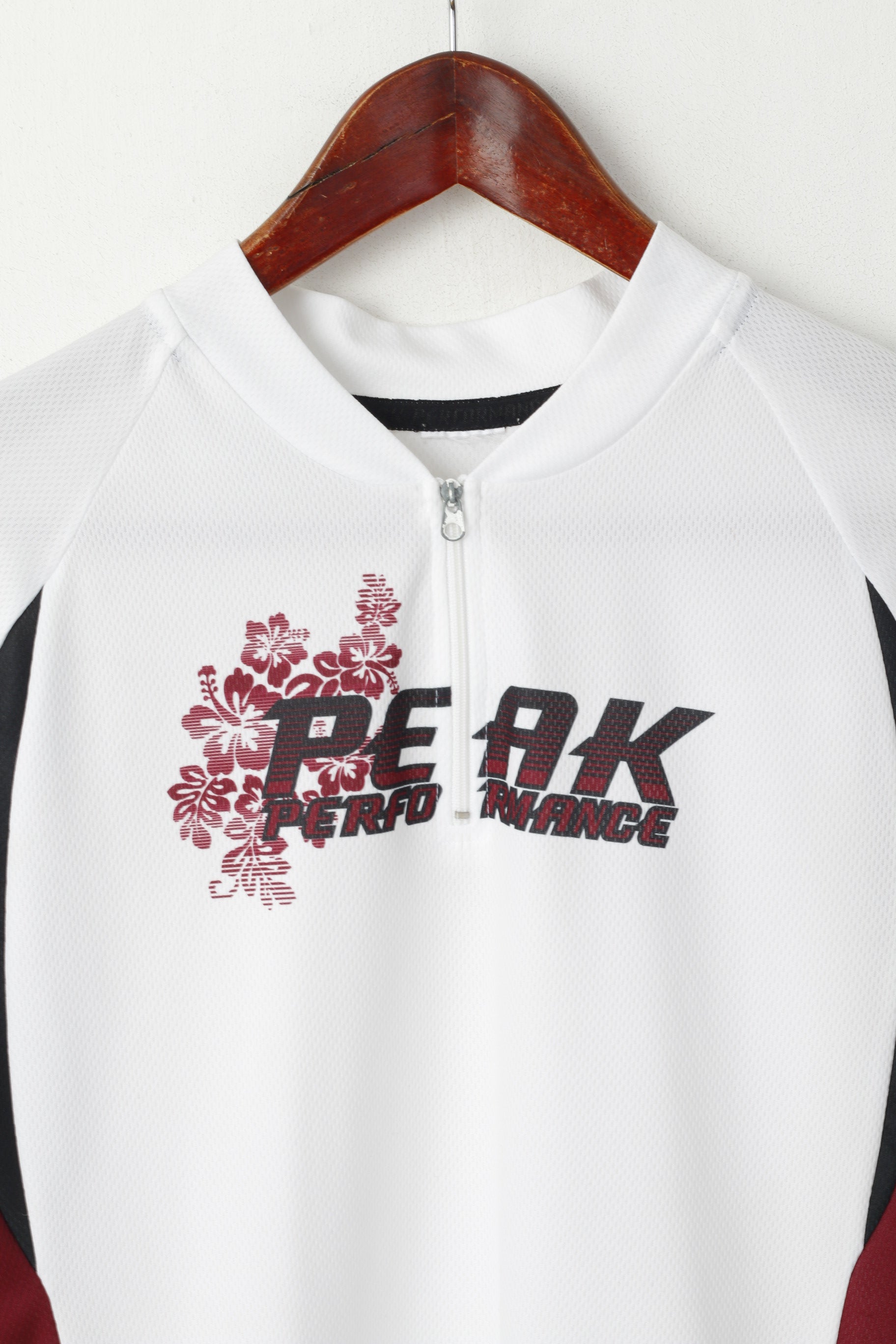 Peak Performance Women XL Shirt White Zip Neck Sport Mountain Top