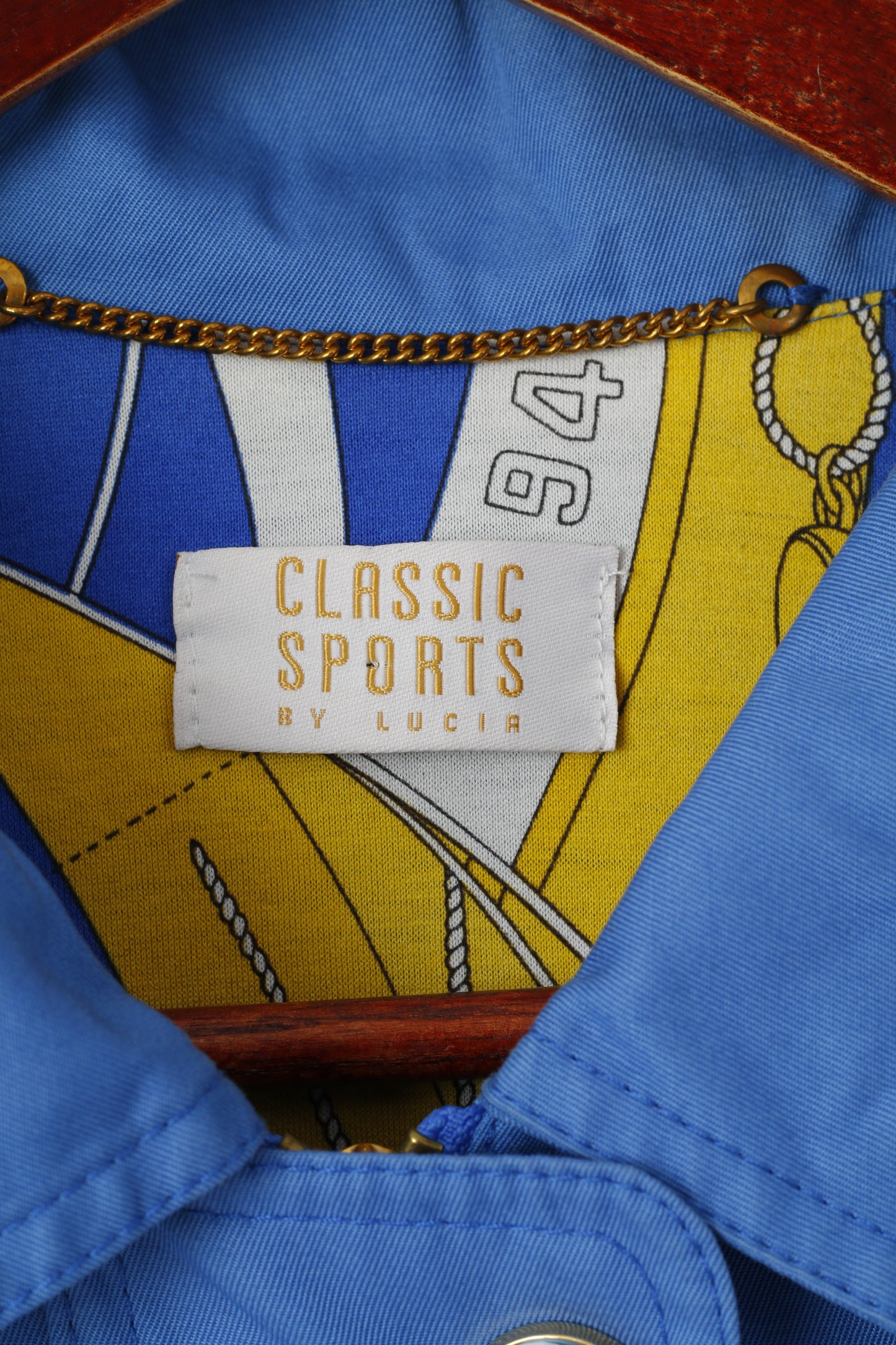Classic Sports By Lucia Giacca da donna 42 L/XL Blu marino in cotone con cerniera e cappuccio