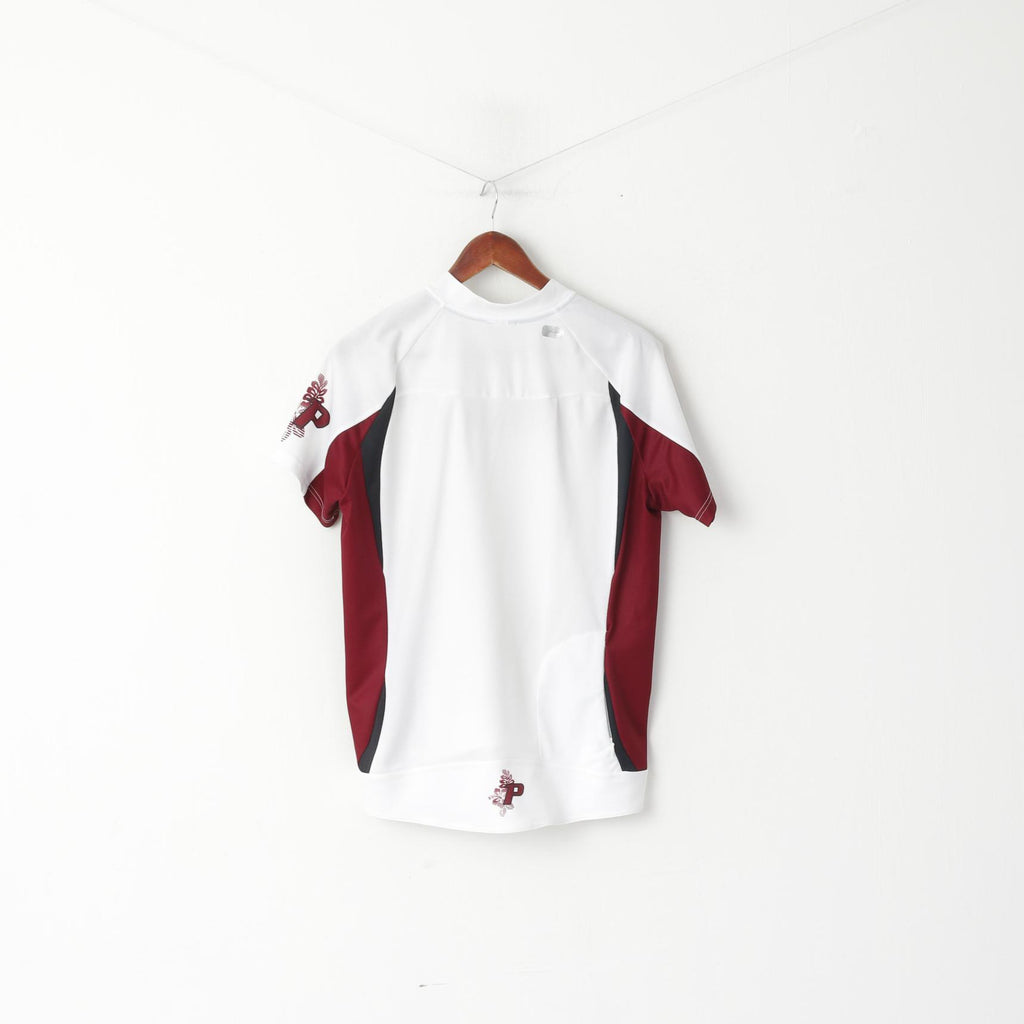 Maglia XL da donna Peak Performance Top sportivo da montagna bianco con zip e collo