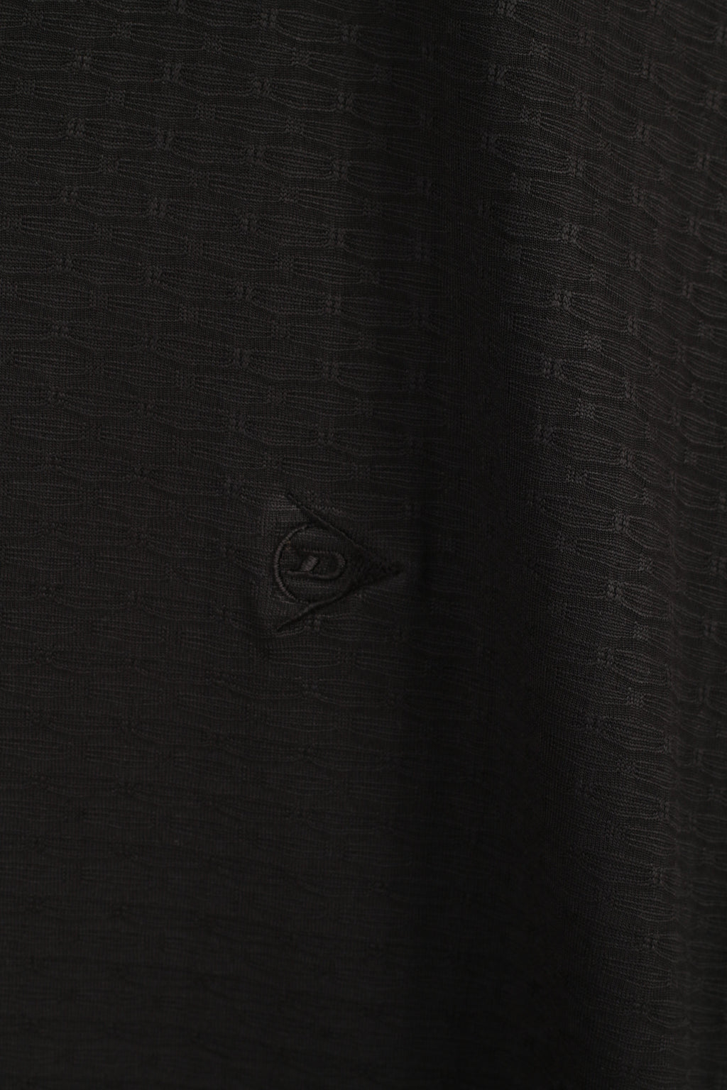 Dunlop Golf Classic Men L Polo Shirt  Black Shiny  Detailed Buttons Plain Top