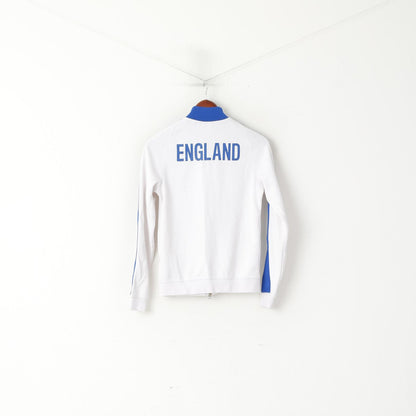 Felpa Nike da donna, bianca, con zip, squadra nazionale di calcio inglese