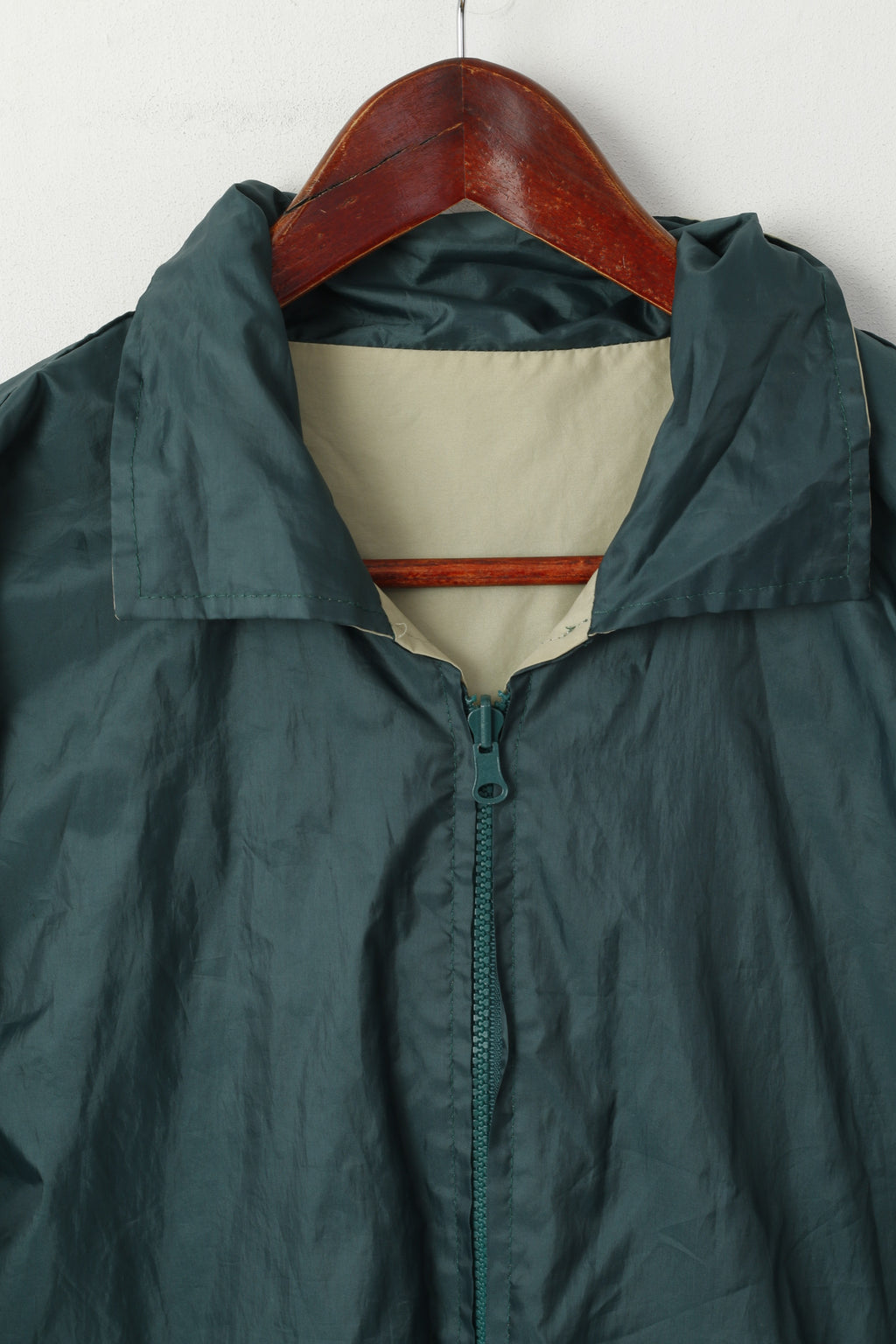 Giacca Rainforest Expeditions da donna M con cappuccio retrattile double face verde beige