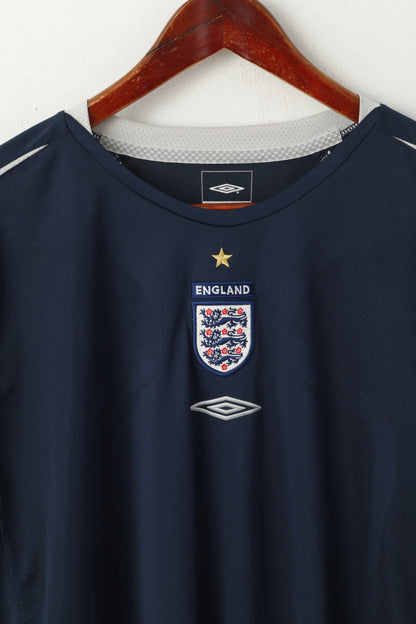 Umbro National England Team Men 2XL Shirt Navy Football Jeresy Vintage Top