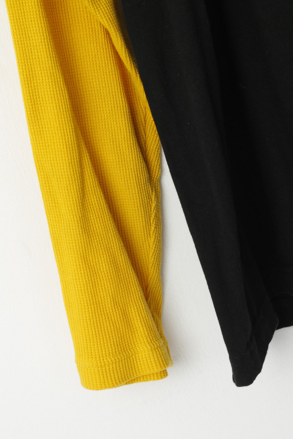 Caterpillar Cat Hommes 2XL Chemise À Manches Longues Noir Jaune Graphique Haut En Coton