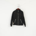 Encore Men L (M) Jacket Black Cotton Padded Full Zipper Vintage Strettwear Top