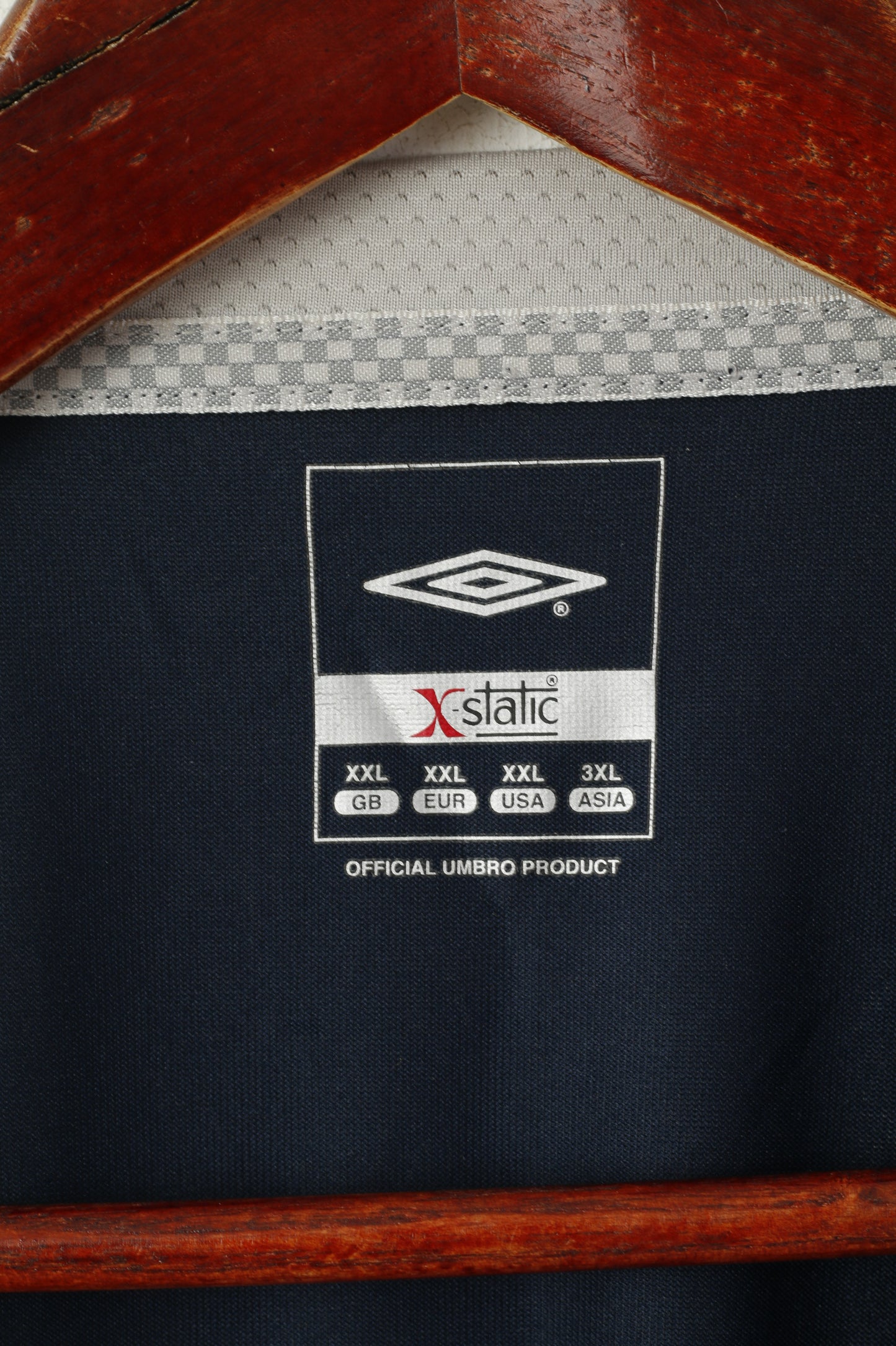 Maglia Umbro della Nazionale Inglese da Uomo 2XL Maglia da Calcio Blu Navy Jersey Vintage