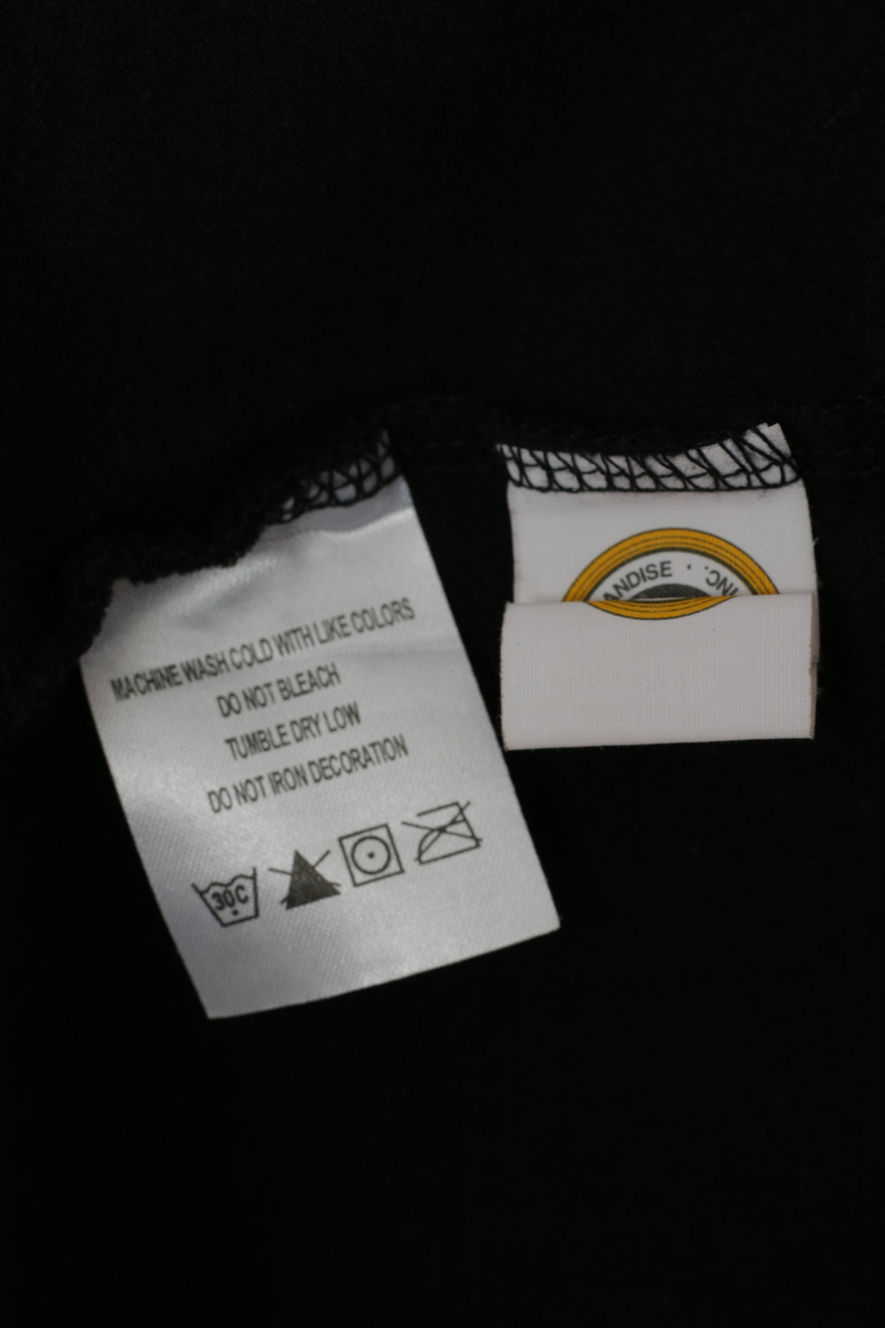 Caterpillar Cat Hommes 2XL Chemise À Manches Longues Noir Jaune Graphique Haut En Coton