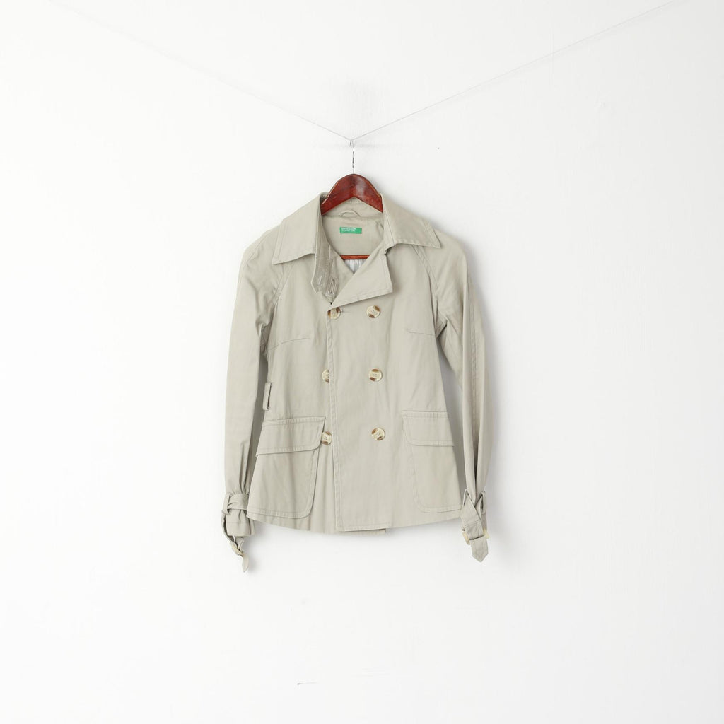 United Colors Of Benetton Femmes 38 XS Veste Beige Double Boutonnage Haut Classique