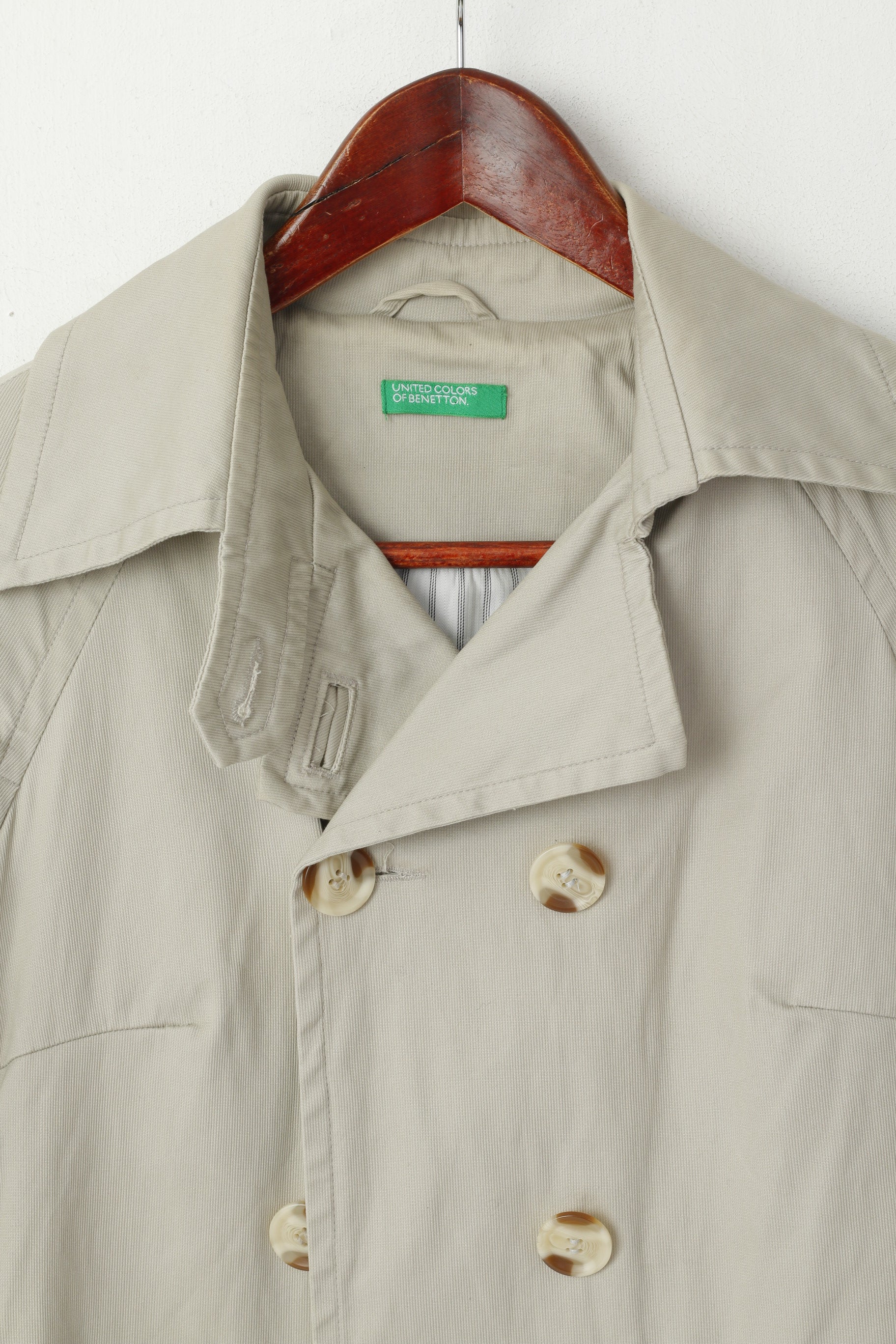 United Colors Of Benetton Donna 38 XS Giacca Beige Doppio Petto Classico Top