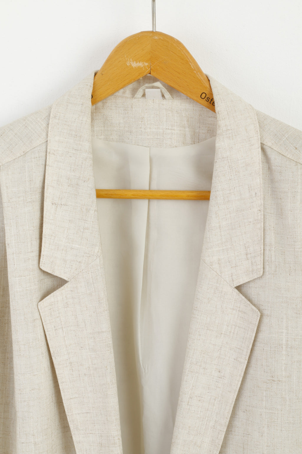 Collezione Fashion Extra Donna 16 42 Blazer Beige Misto lino Top aperto sul davanti