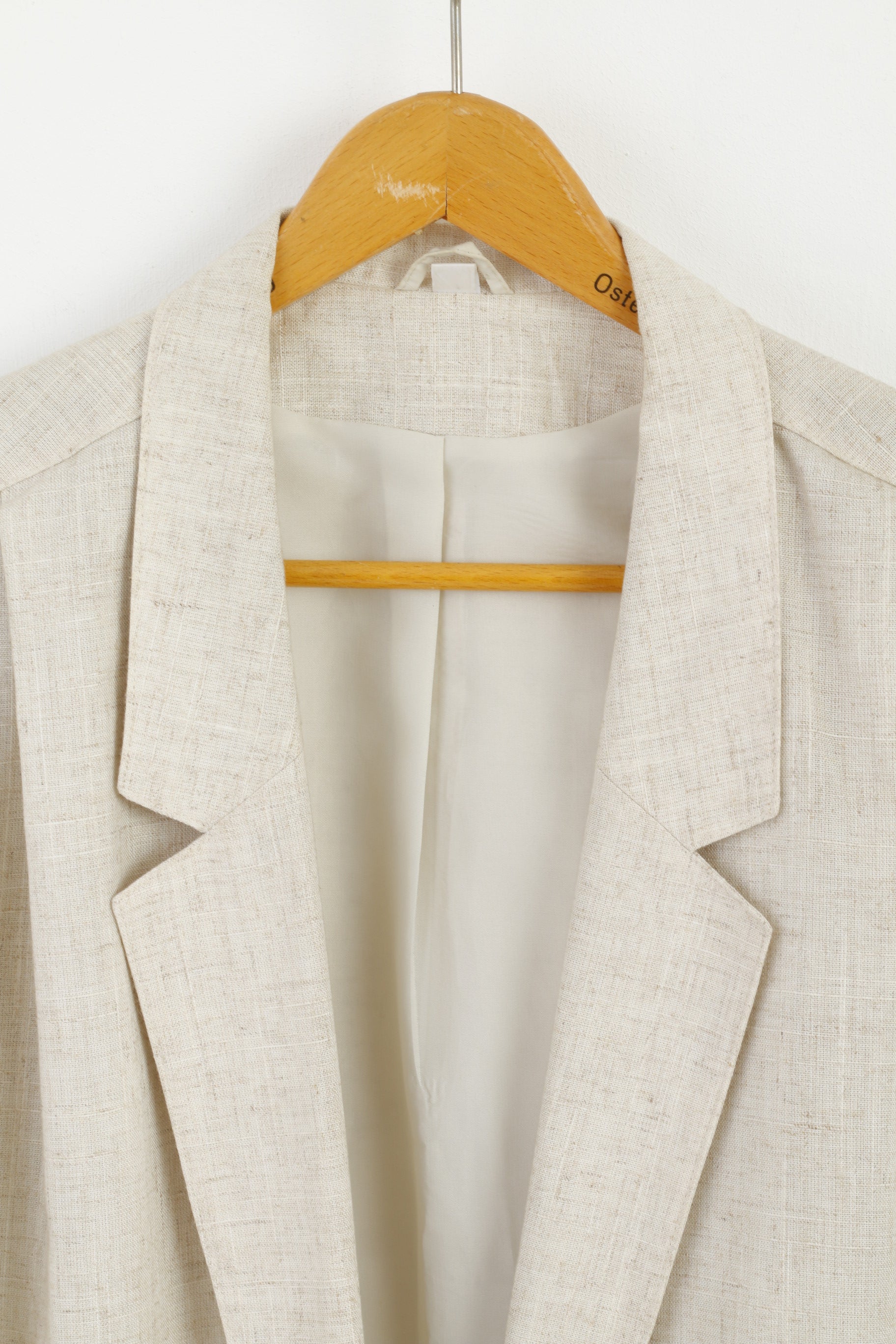 Collezione Fashion Extra Donna 16 42 Blazer Beige Misto lino Top aperto sul davanti