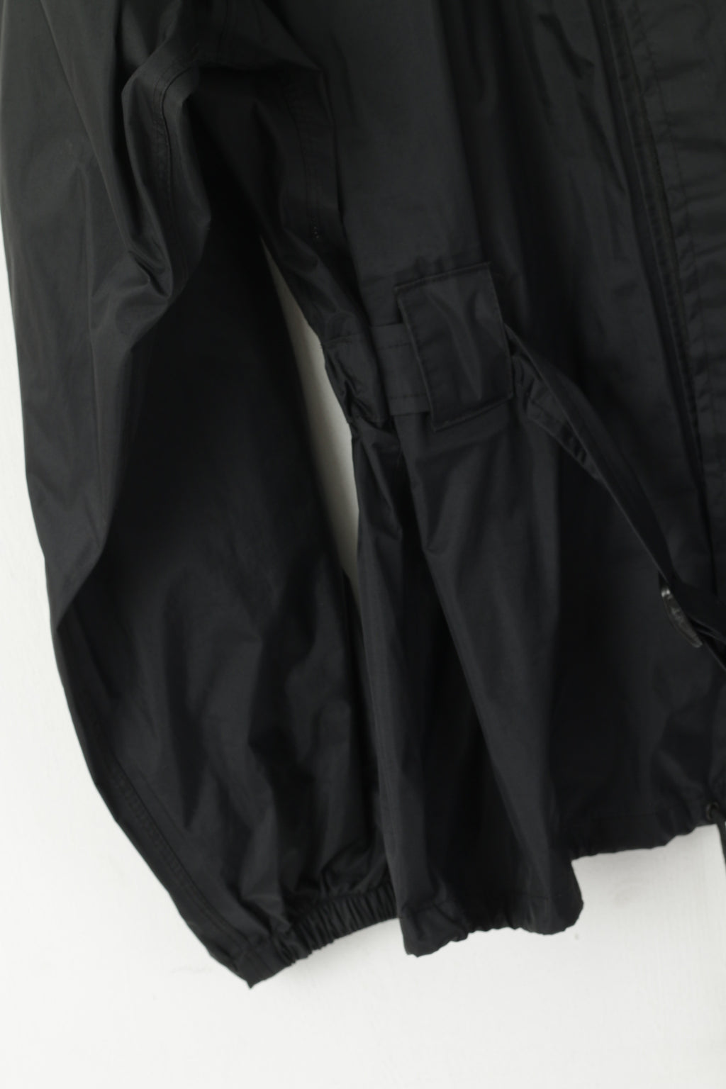 Motoline Men L  Jacket Black Nylon Waterproof  Scotchlite 3M Full Zipper Motorbike Top