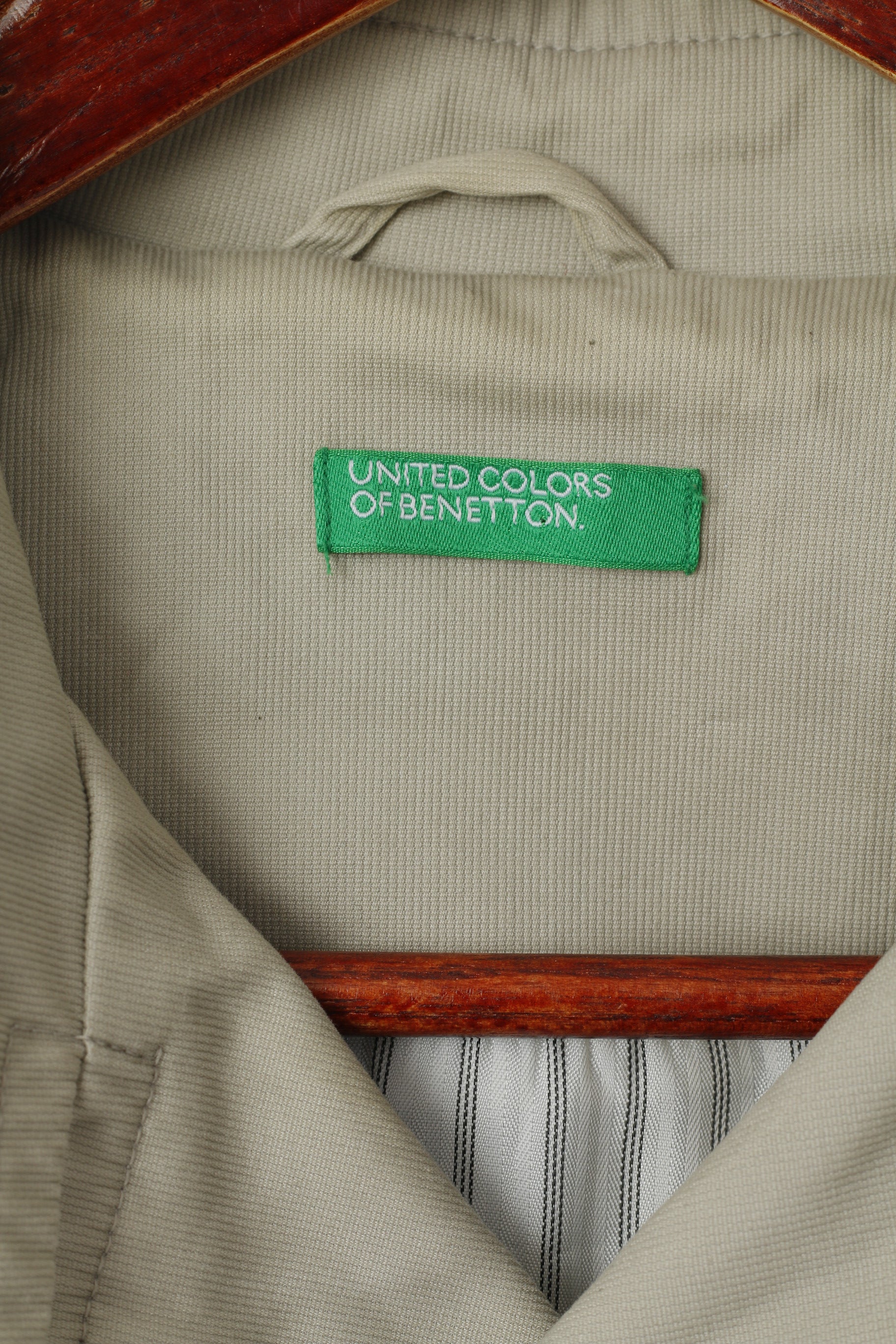 United Colors Of Benetton Donna 38 XS Giacca Beige Doppio Petto Classico Top