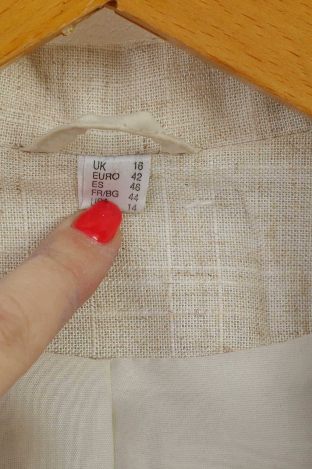 Collezione Fashion Extra Donna 16 42 Blazer Beige Misto lino Top aperto sul davanti