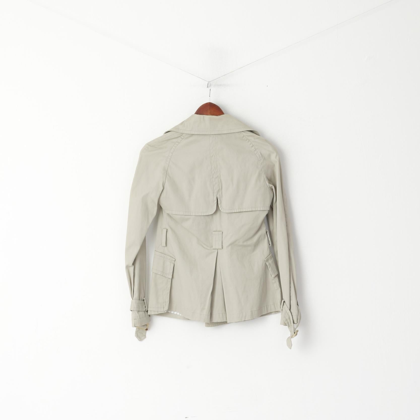 United Colors Of Benetton Femmes 38 XS Veste Beige Double Boutonnage Haut Classique