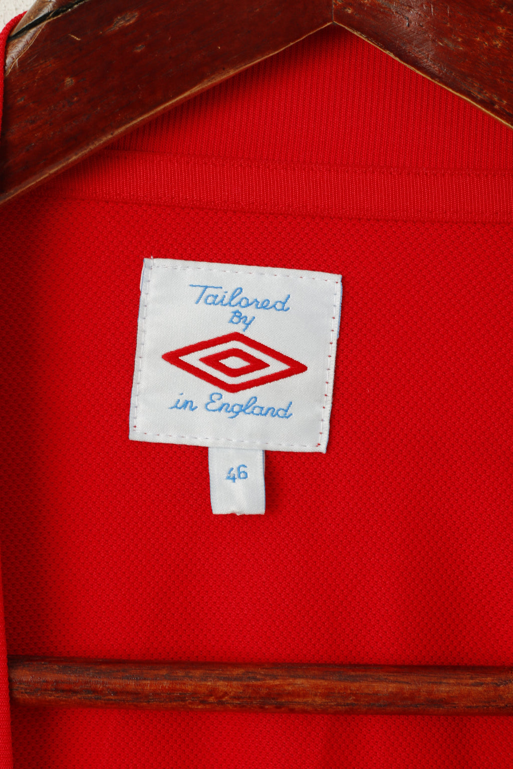 Umbro Men 46 L Shirt Red National England Team Football Sportswear Jersey