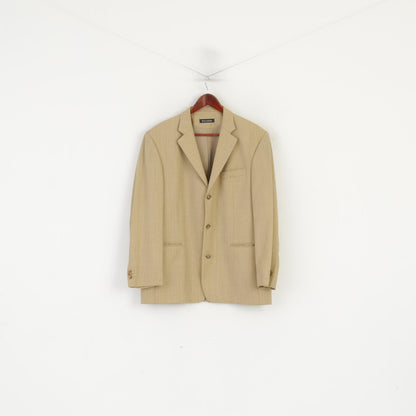 Benvenuto Hommes 25 40 Blazer Camel Laine Vintage Veste Simple Boutonnage