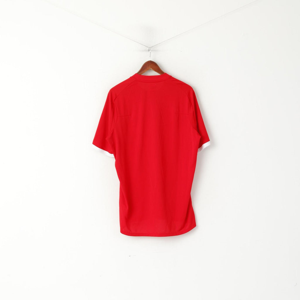 Umbro Men 46 L Shirt Red National England Team Football Sportswear Jersey