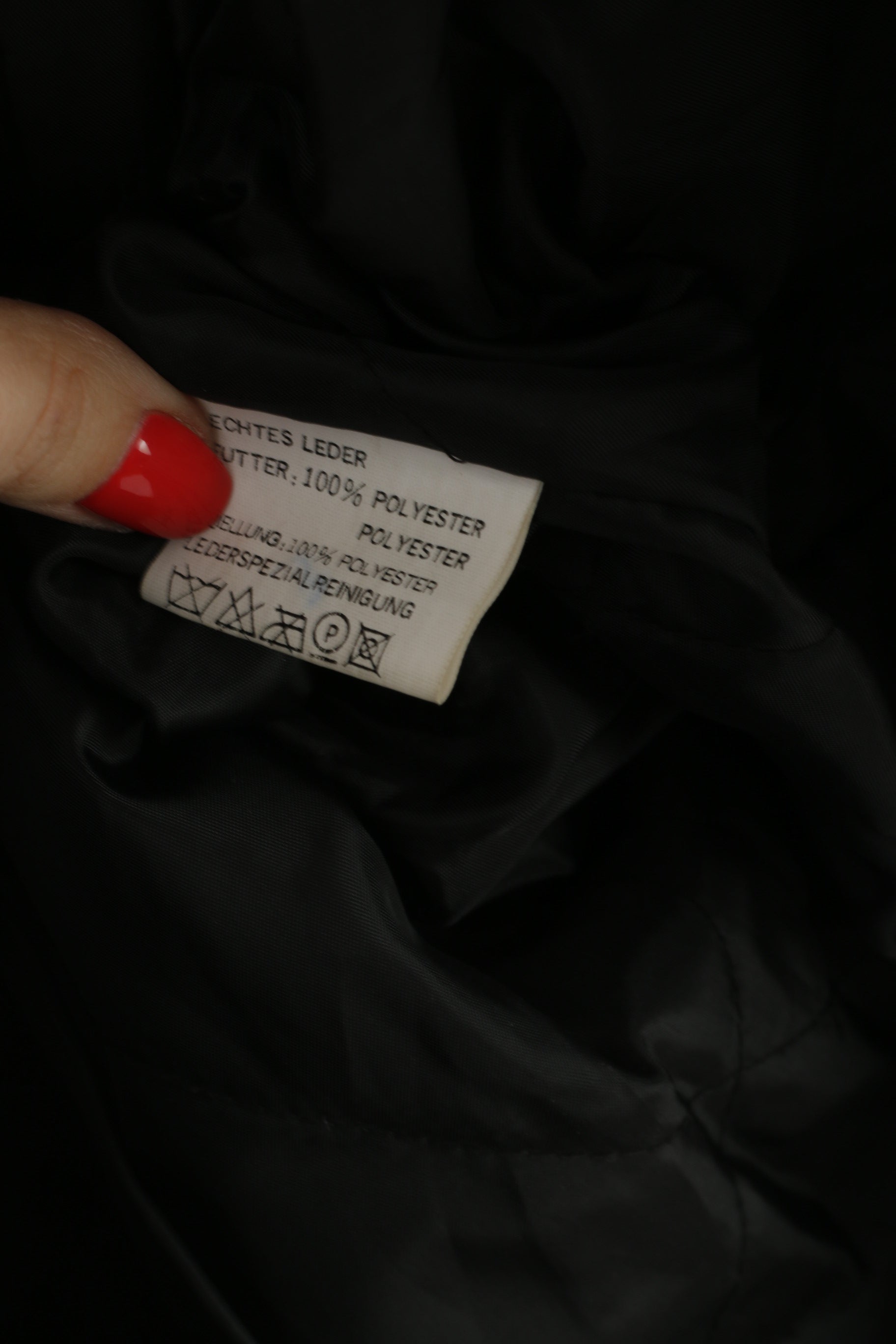 Miss Joy Veste de motard vintage en cuir noir Ramones pour femme 44 avec fermeture éclair complète