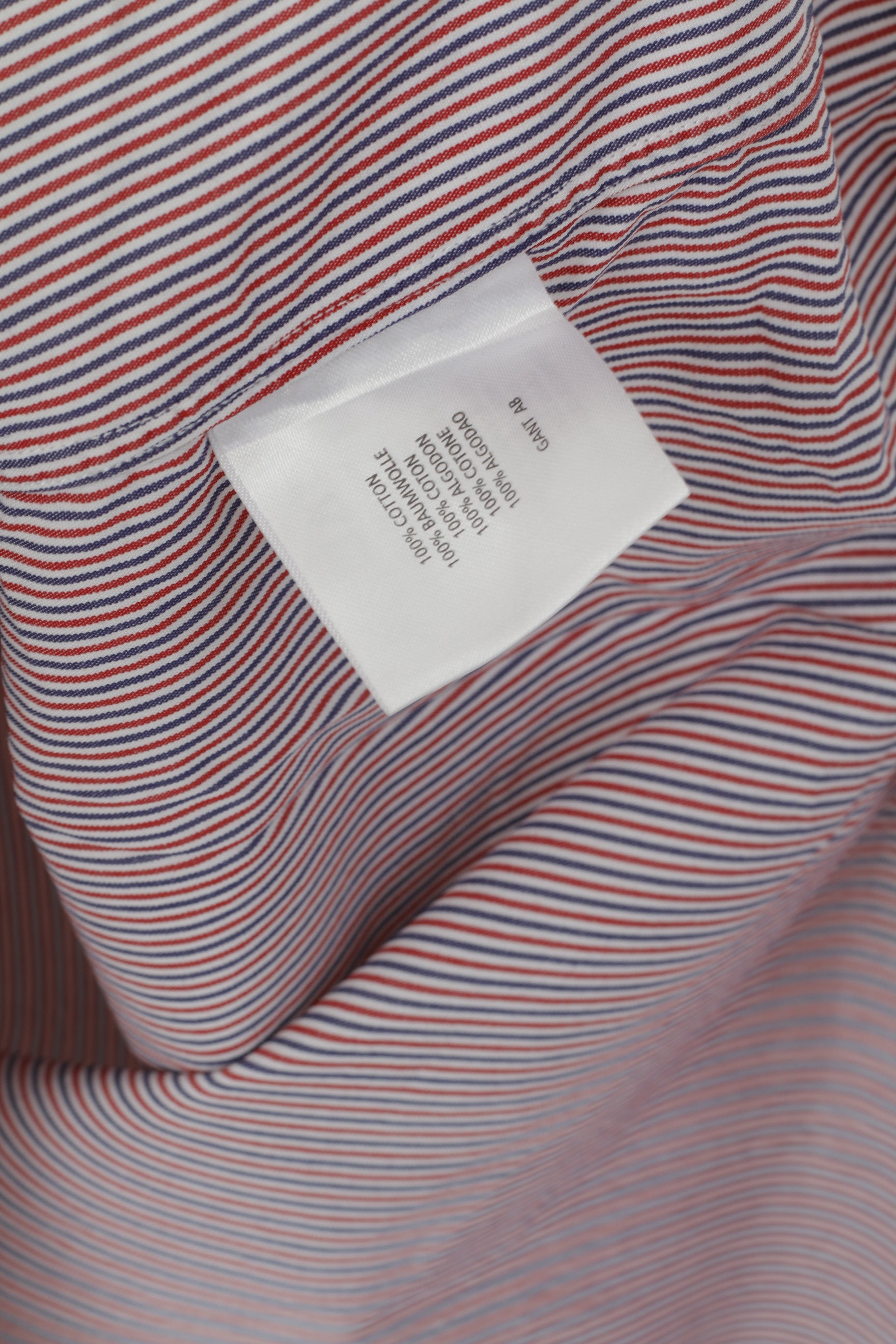 Gant Camicia casual da uomo M. Top a maniche lunghe con vestibilità EZ in popeline lungo da spiaggia in cotone blu