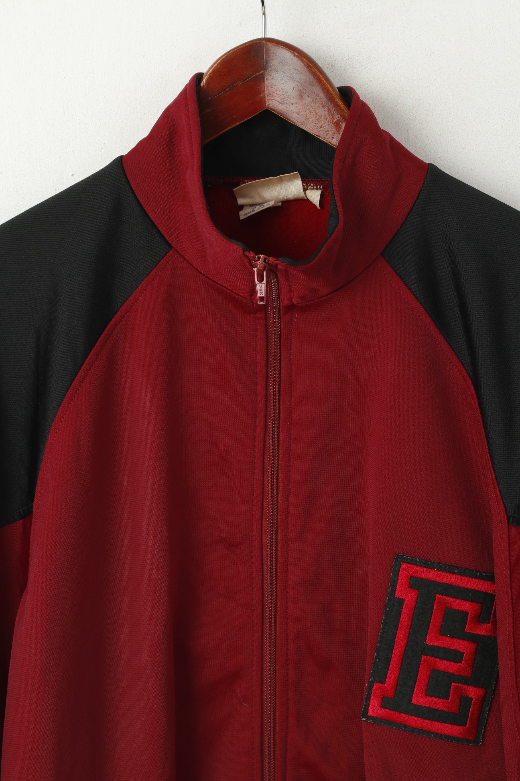 Escargot Men M Sweatshirt Maroon Vintage Colorado Shiny Zip Up Retro Top