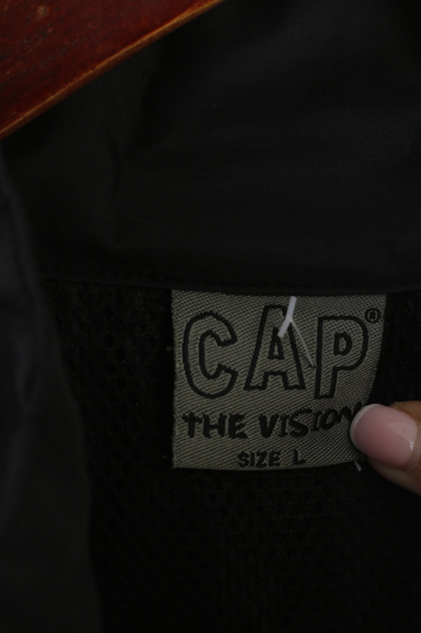 Cap The Vision Men L Veste Noir Sportswear Søværnets Sergent Full Zip Top