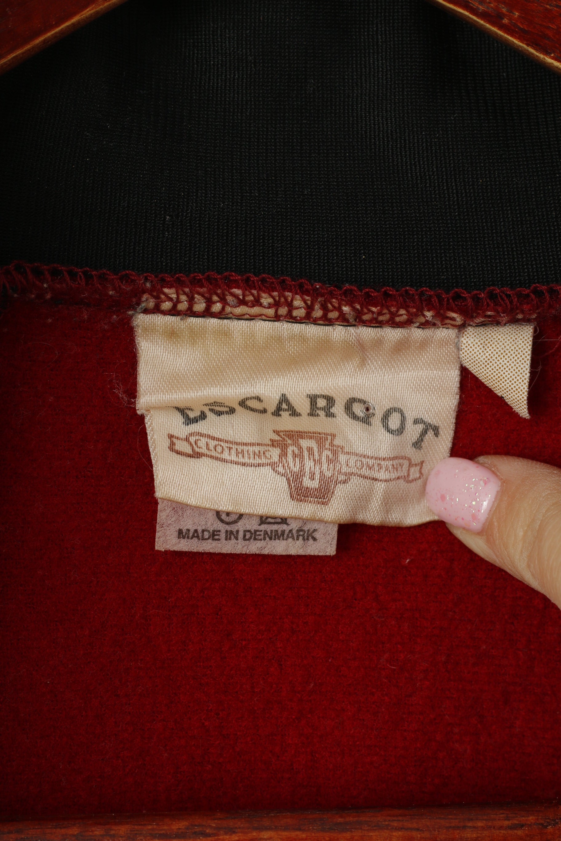 Escargot Men M Sweatshirt Maroon Vintage Colorado Shiny Zip Up Retro Top