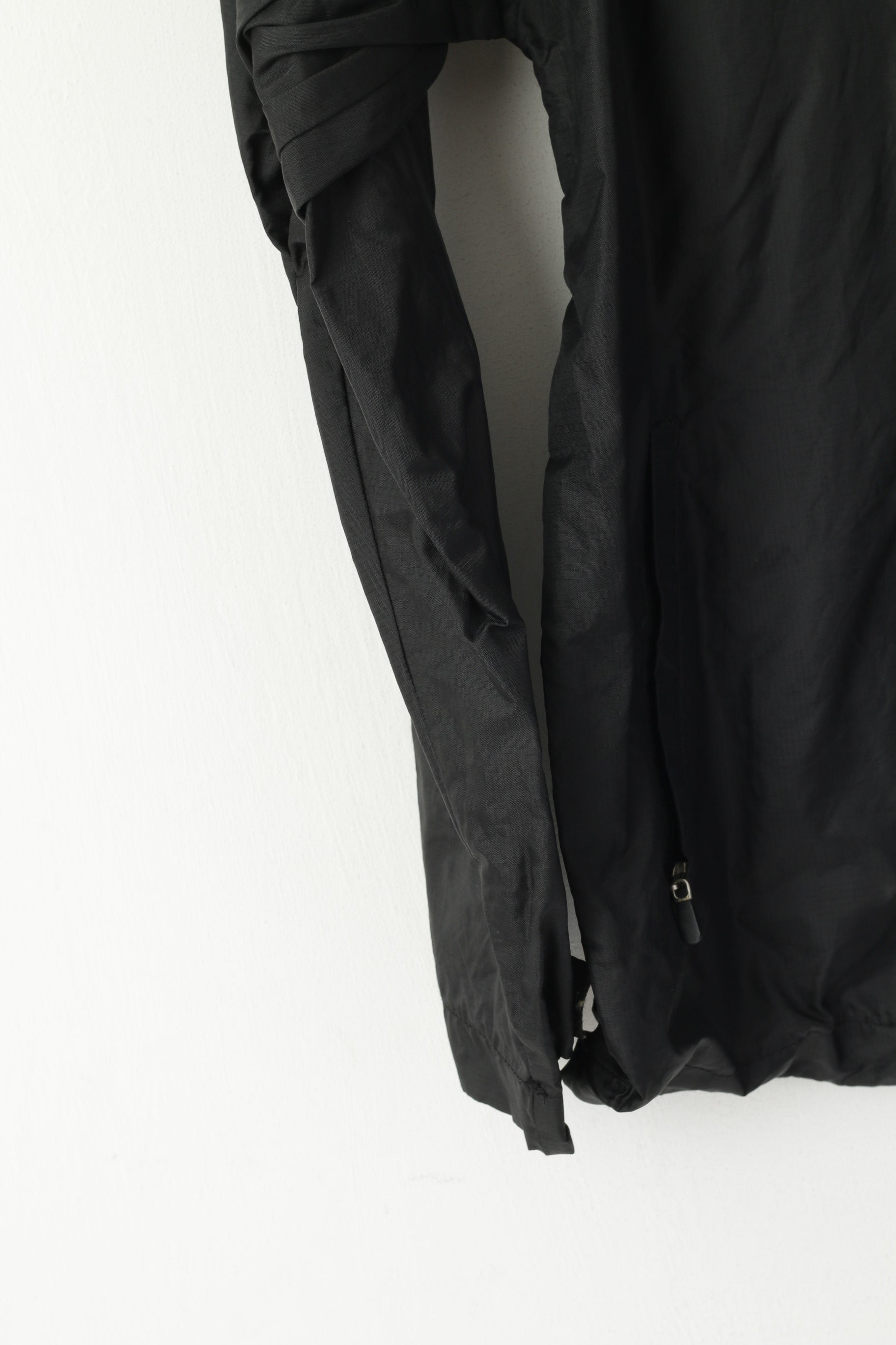 Lotto Veste pour homme en nylon noir imperméable avec capuche cachée