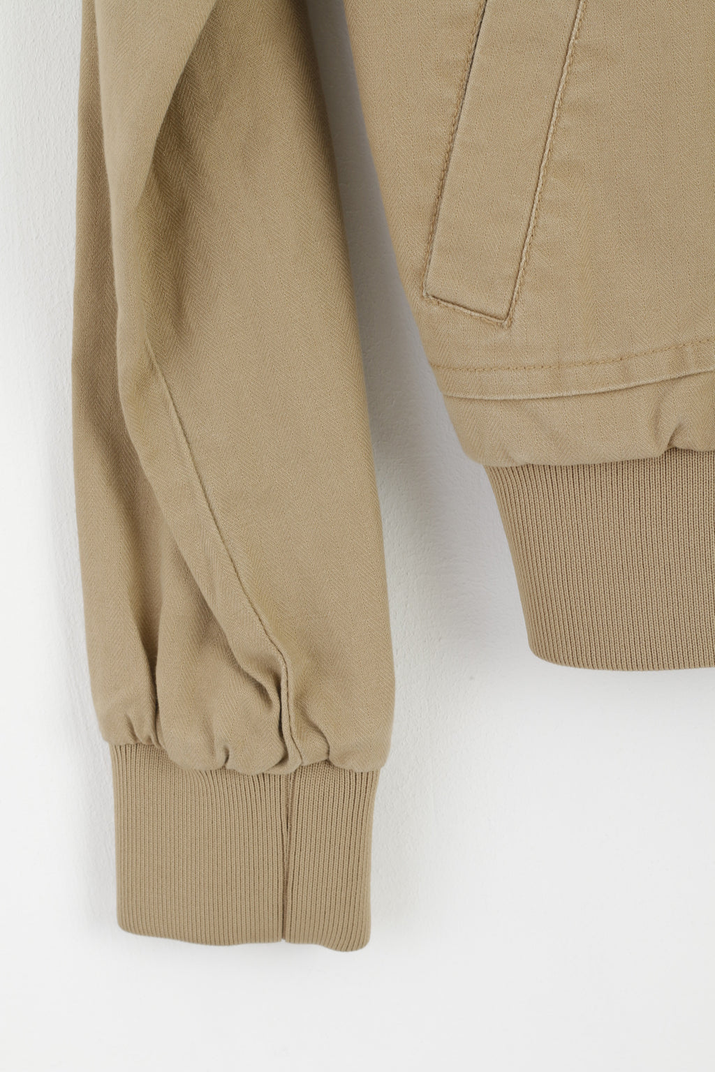 Alpha Industries Women S Jacket Beige Stand Up Collar Full Zipper Cotton Top