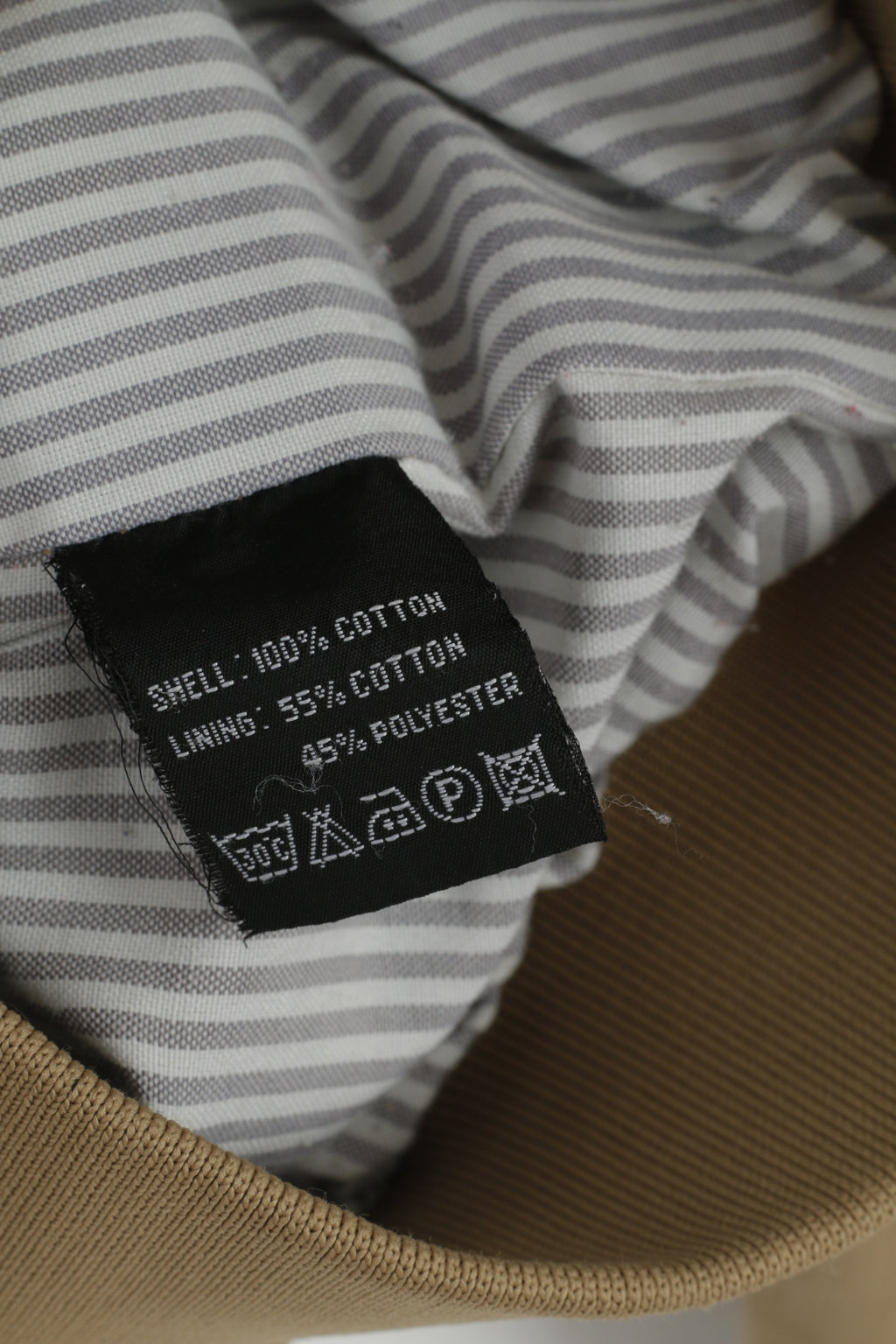 Alpha Industries Women S Jacket Beige Stand Up Collar Full Zipper Cotton Top