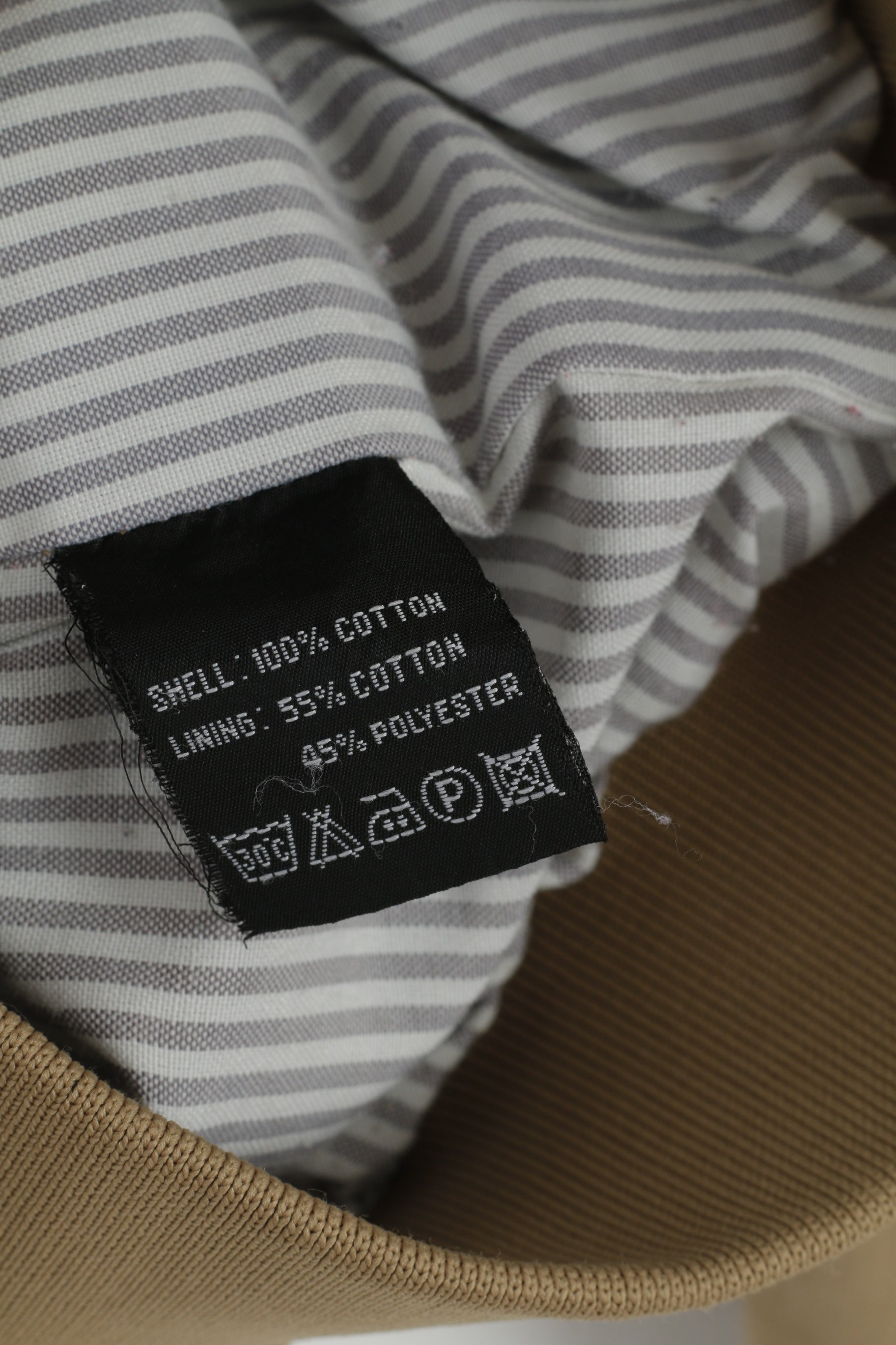 Alpha Industries Women S Jacket Beige Stand Up Collar Full Zipper Cotton Top