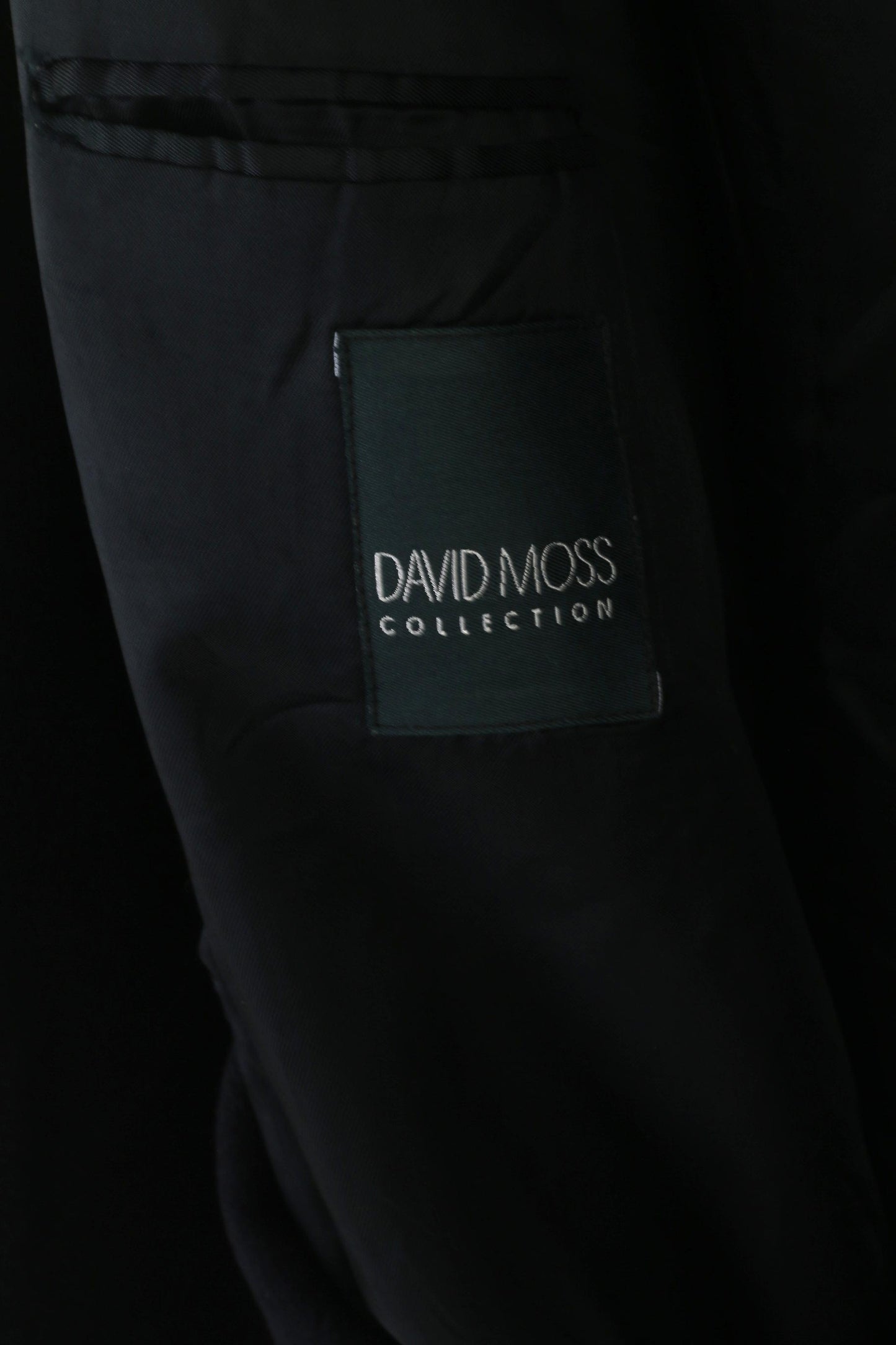 David Moss Colection Hommes S (M) Manteau Marine Vintage Laine Cachemire Mélange Ceinturé Pardessus