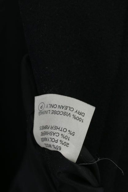 David Moss Colection Cappotto da uomo S (M) Cappotto con cintura in misto lana cashmere vintage blu scuro