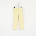 Escada Women 38 Trousers Yellow Nylon Stretch Summer Straight Leg Pants