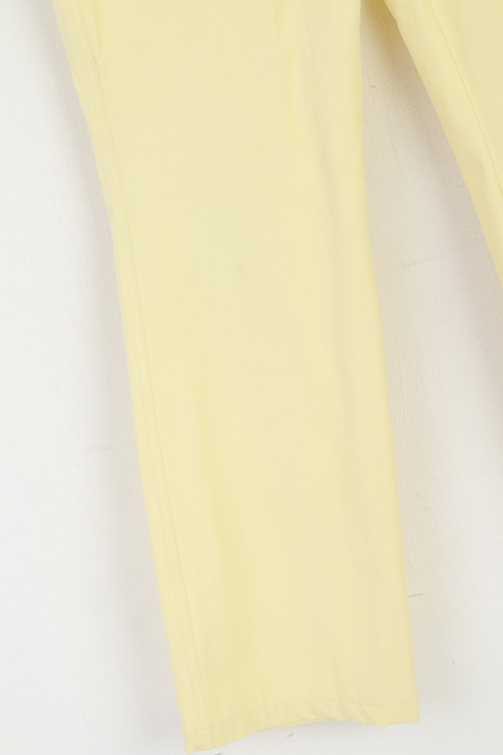 Pantaloni Escada Donna 38 Pantaloni a gamba dritta estivi in ​​nylon elasticizzato giallo