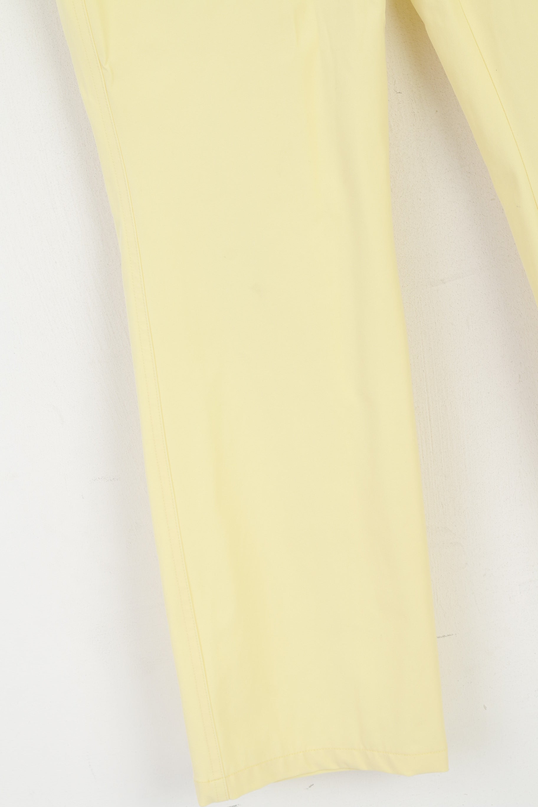 Escada Femme 38 Pantalon Jaune Nylon Stretch Été Pantalon Droit