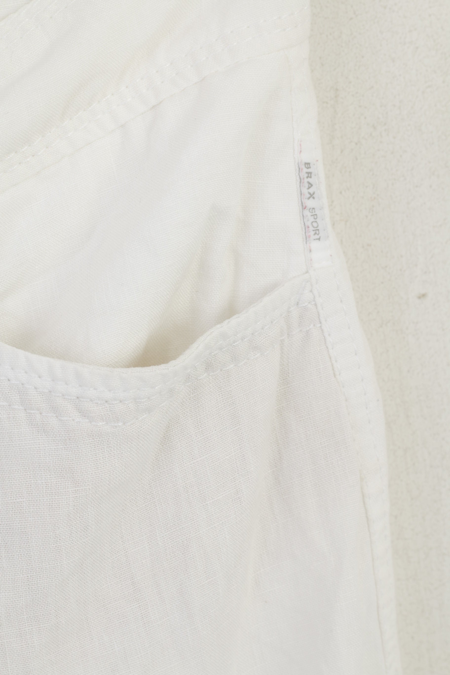 BRAX Femme 16 32/32 42 Pantalon Blanc 100% Lin Marina Pantalon d'Été