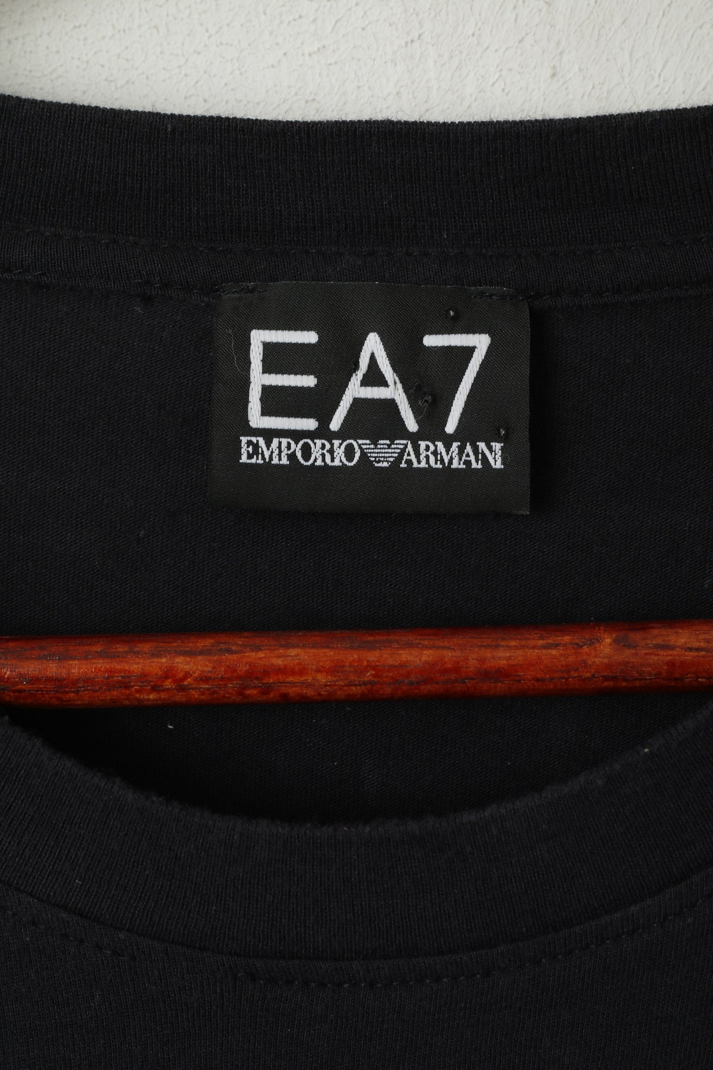 Emporio Armani Men XL (L) Shirt Black Cotton Graphic EA 2012 Casual Top