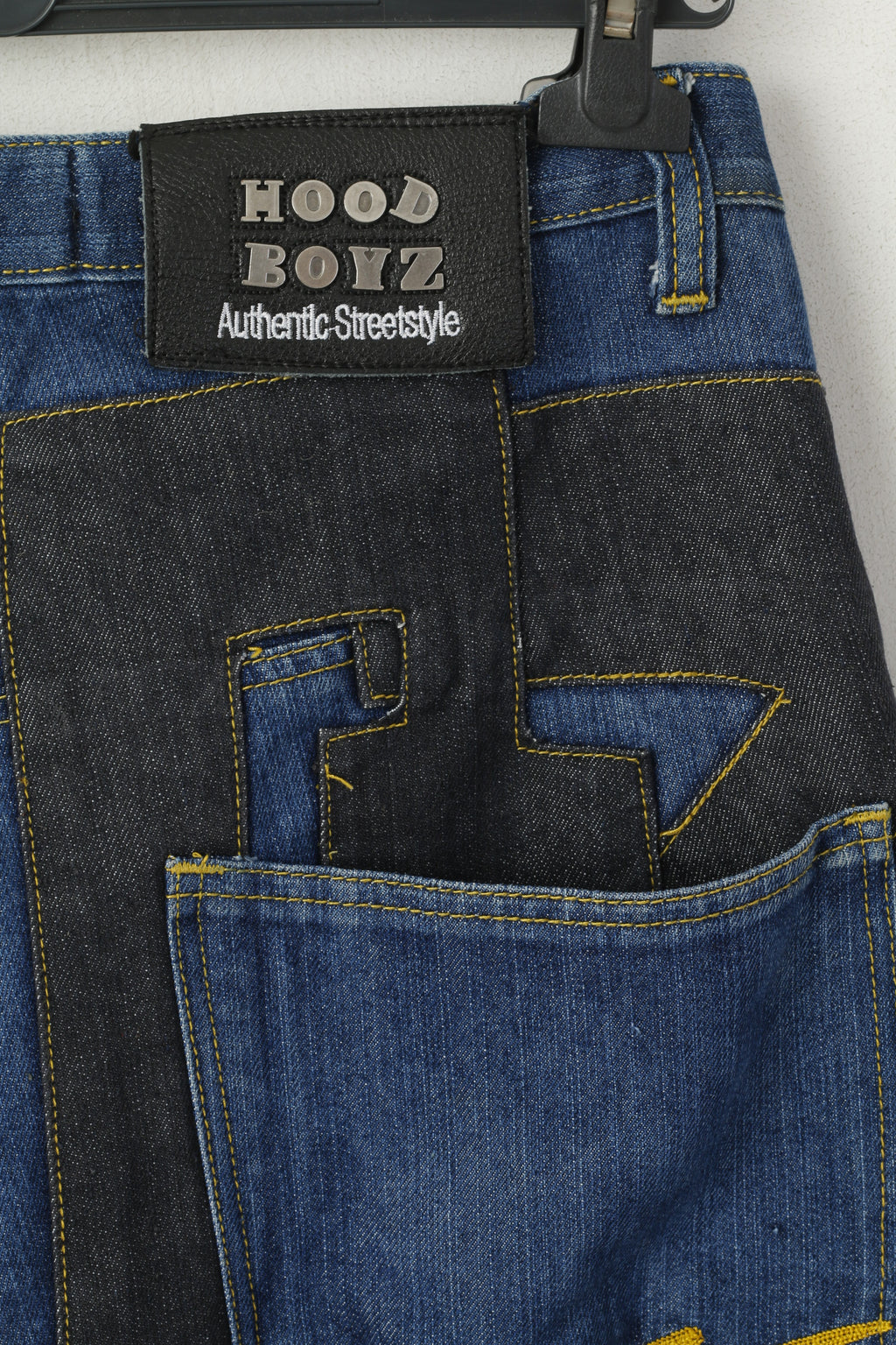 Hoodboyz Men 32 Jeans Trousers Navy Denim Hip-Hop Streetstyle Western Pants