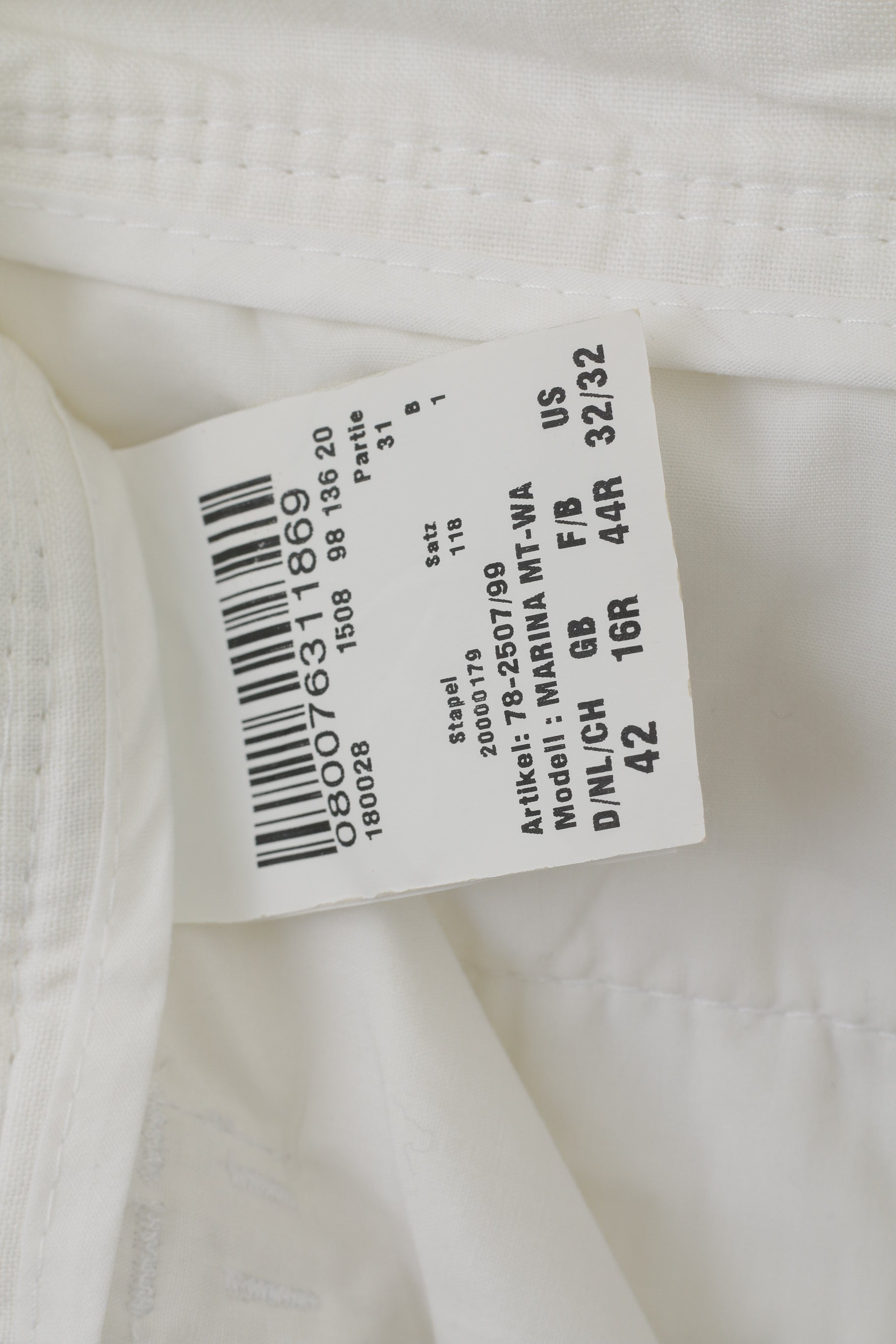 BRAX Femme 16 32/32 42 Pantalon Blanc 100% Lin Marina Pantalon d'Été