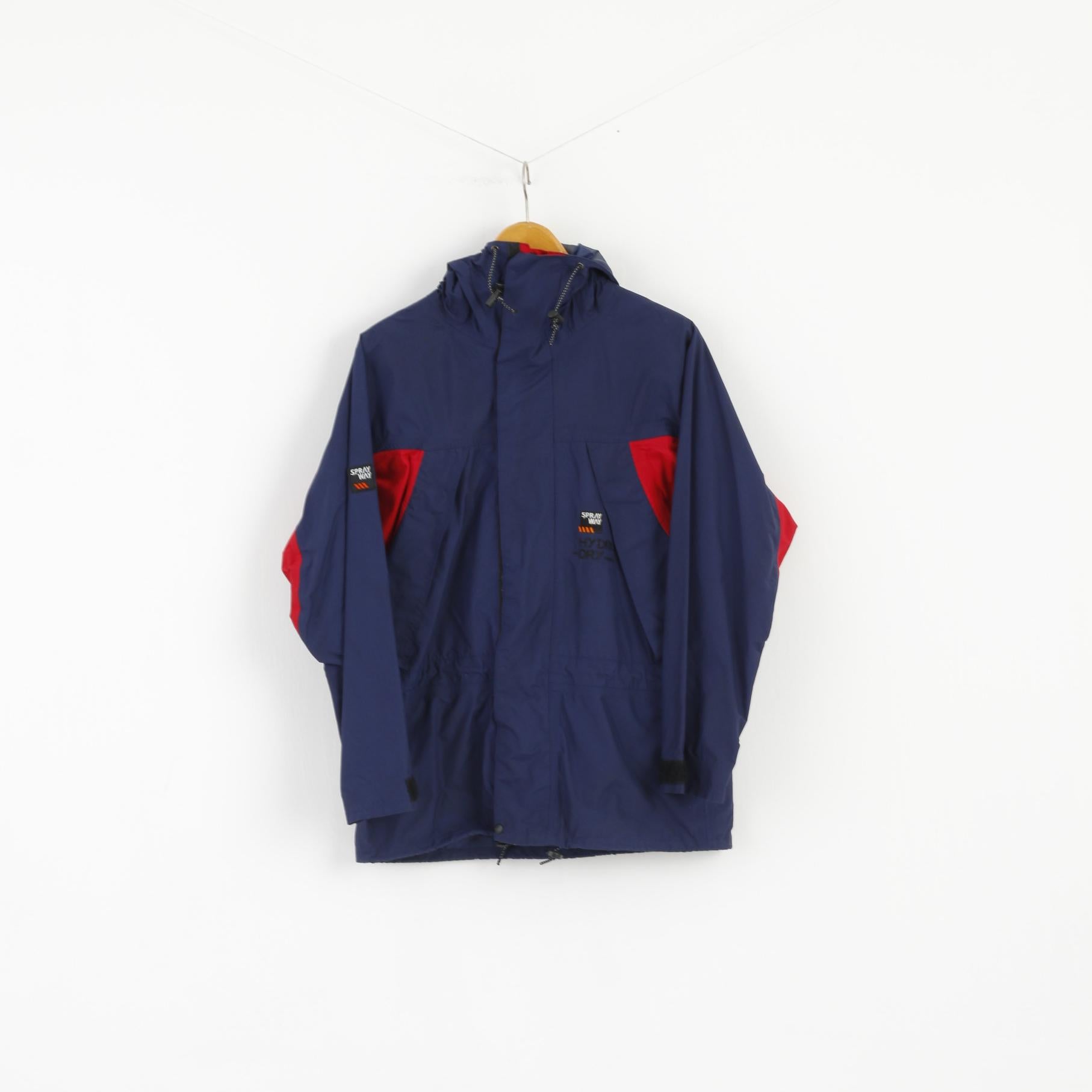 Spraway Men S Jacket Navy Hydro-Dry Nylon Outdoor Hooded Rain Top