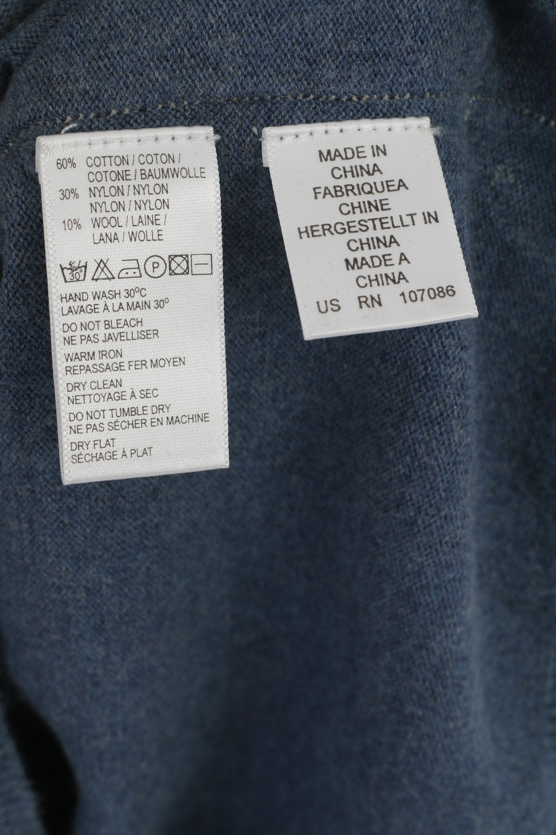 Paul Smith Jeans Men L (M) Jumper Blue Cotton Classic Crew Neck Plain Sweater