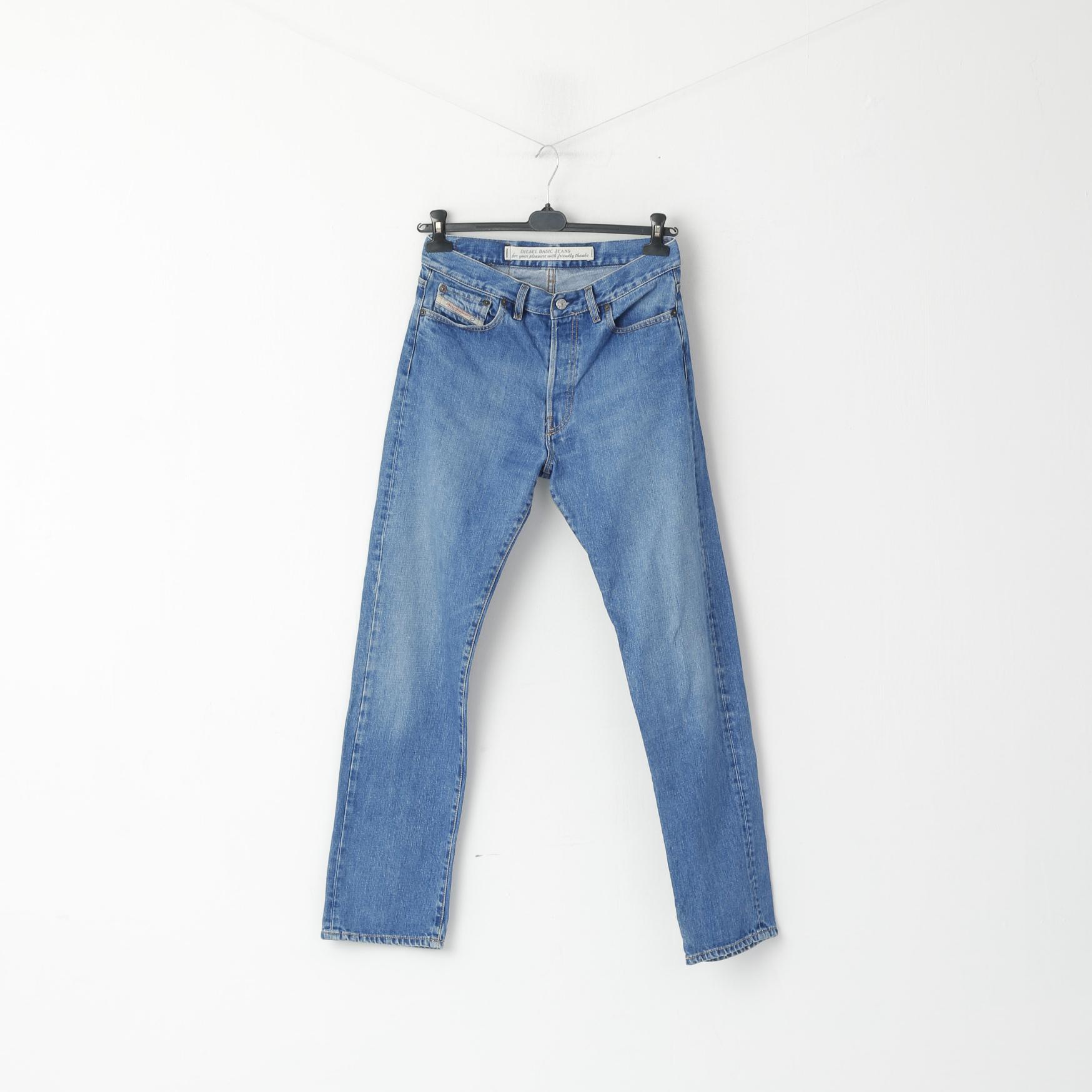 Diesel Pantalon Jeans 31 Bleu Coton Basic Droit Made in Italy Homme